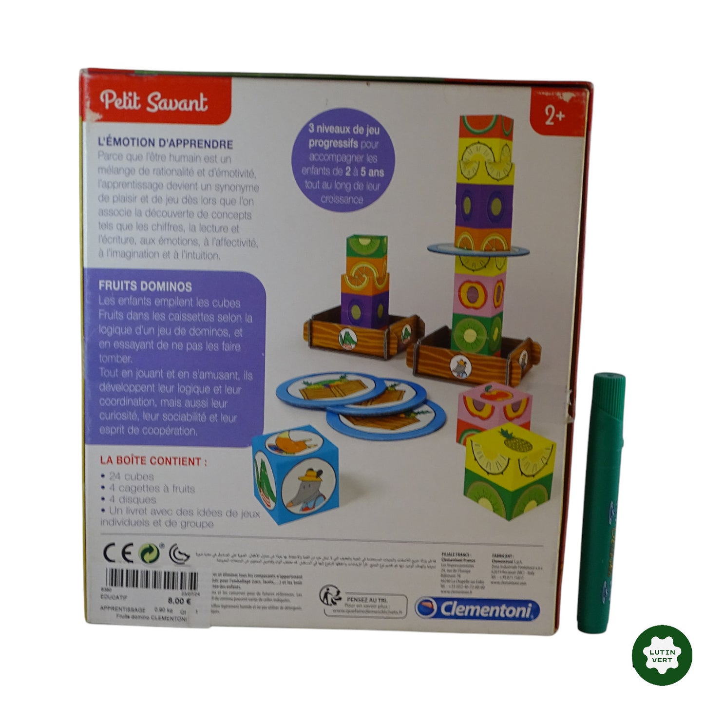Fruits Dominos Petit Savant d'occasion CLEMENTONI - Dès 2 ans | Ref 6380