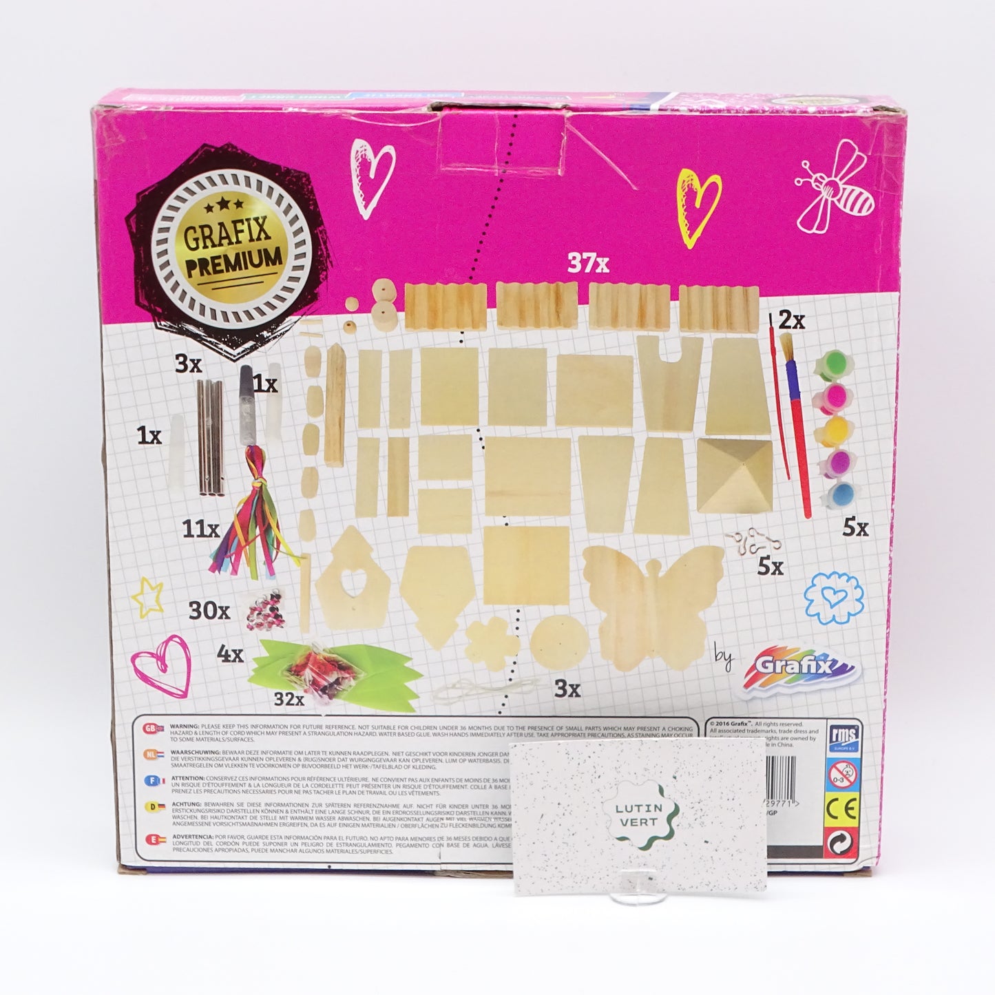 Jeu créatif Jardins en bois d'occasion GRAFIX - Dès 7 ans | Ref 13891