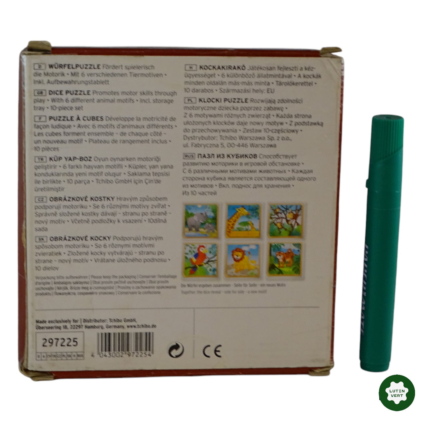 Puzzle à cubes en bois d'occasion TCHIBO - Dès 2 ans | Ref 9988