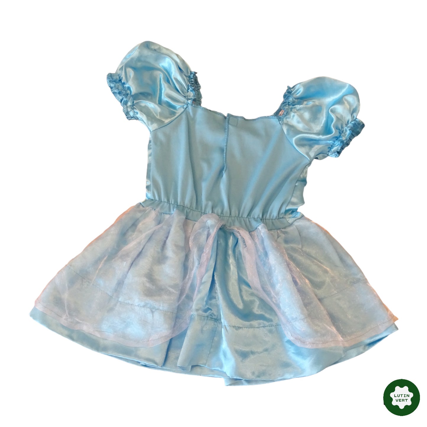 Robe de princesse bleue satin et paillettes avec sac à main d'occasion - Dès 3 ans | Lutin Vert