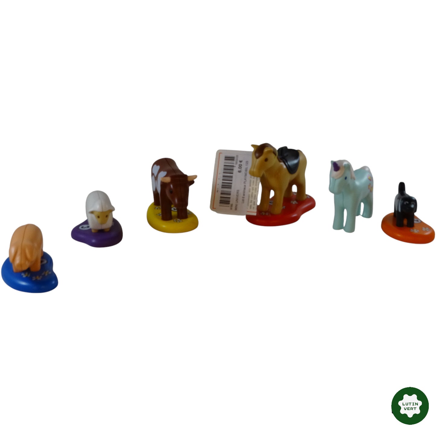 Lot de 6 figurines animaux d'occasion PLAYMOBIL 123 - Dès 18 mois | Ref 9765