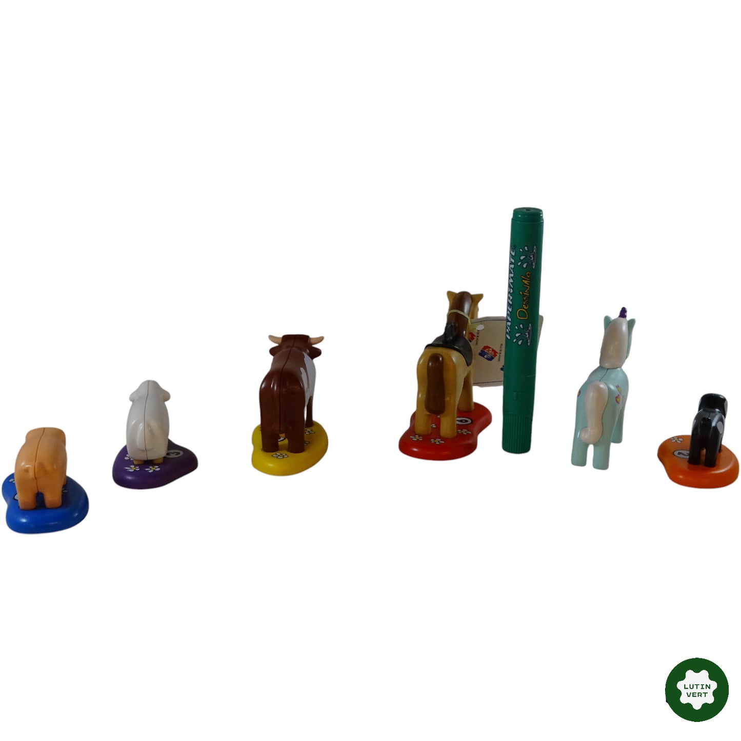 Lot de 6 figurines animaux d'occasion PLAYMOBIL 123 - Dès 18 mois | Ref 9765