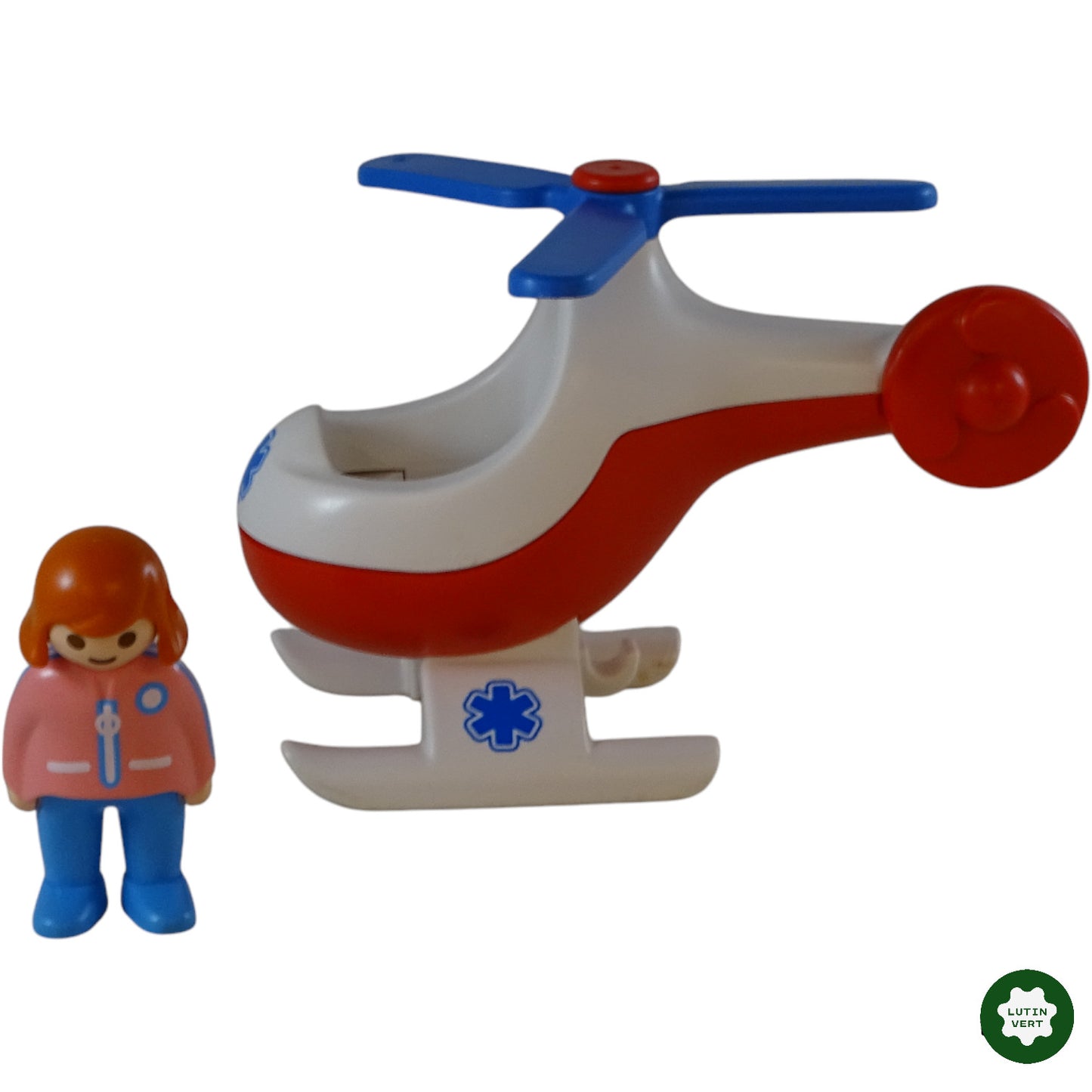 Hélico et petite fille rose d'occasion PLAYMOBIL 123 - Dès 18 mois | Ref 9763