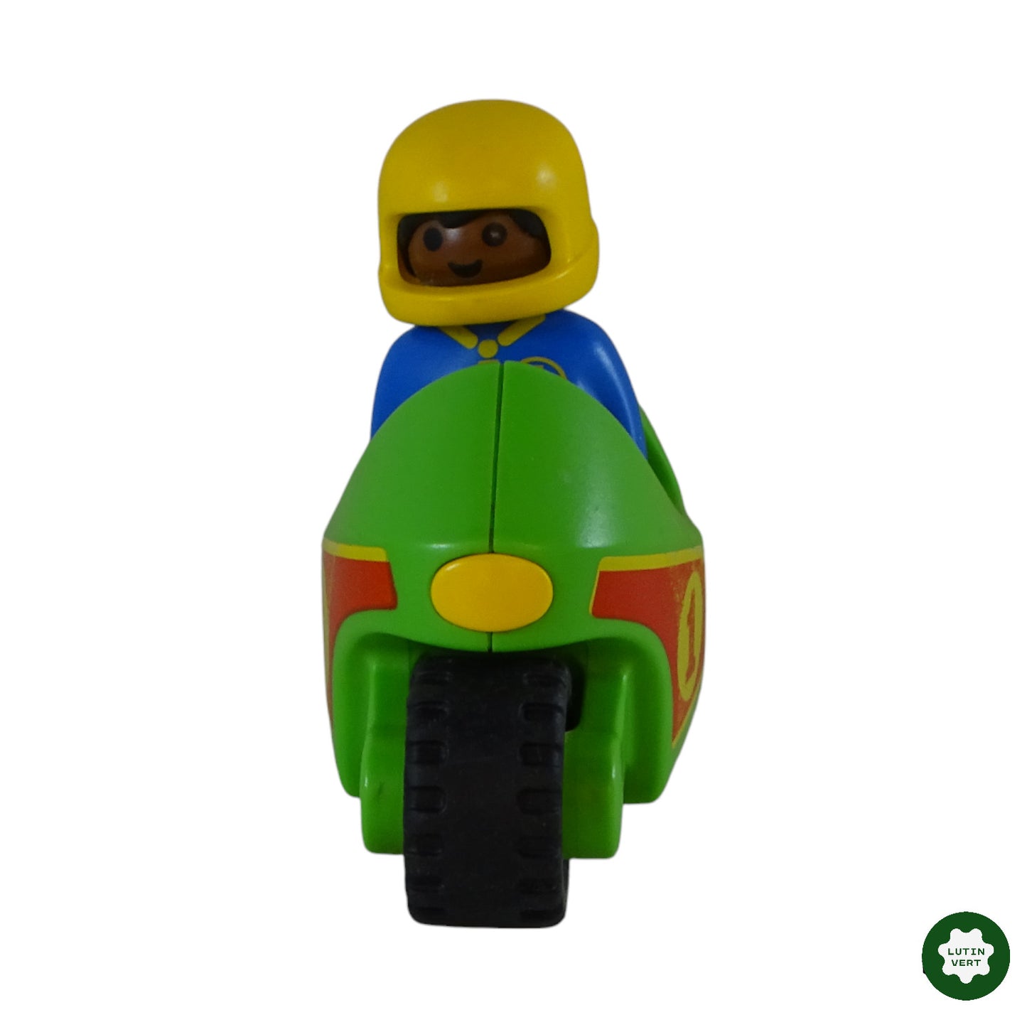 Moto verte et motard d'occasion PLAYMOBIL 123 - Dès 18 mois | Ref 9761