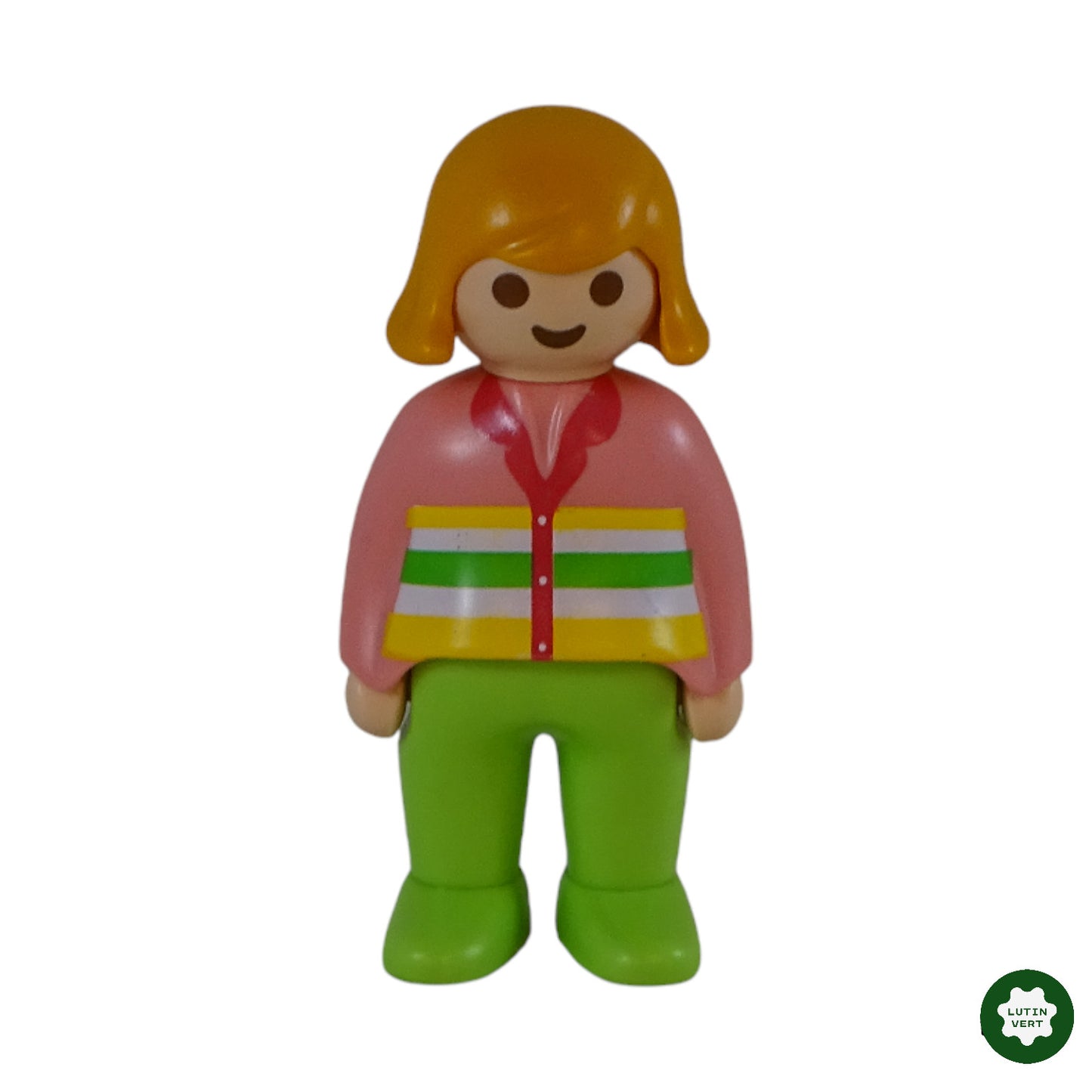 Personnage fille rousse haut rose d'occasion PLAYMOBIL 123 - Dès 18 mois | Ref 9752