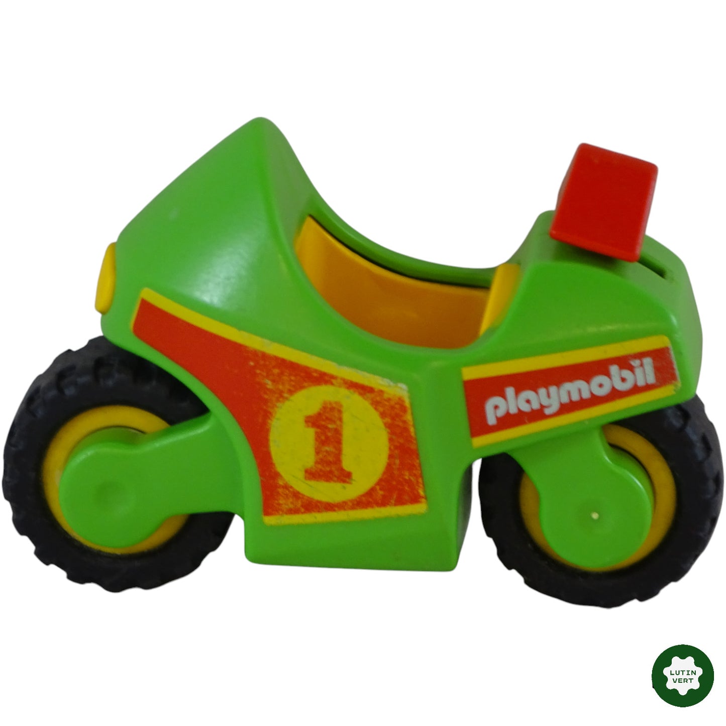 Moto verte et motard d'occasion PLAYMOBIL 123 - Dès 18 mois | Ref 9761