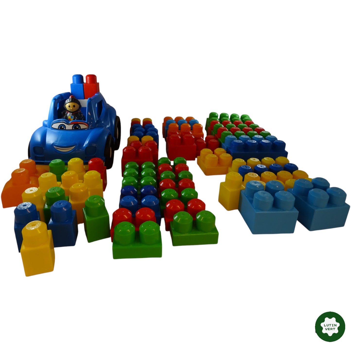 Voiture bleue et personnage d'occasion MEGA BLOCKS - Dès 3 ans | Ref 9759
