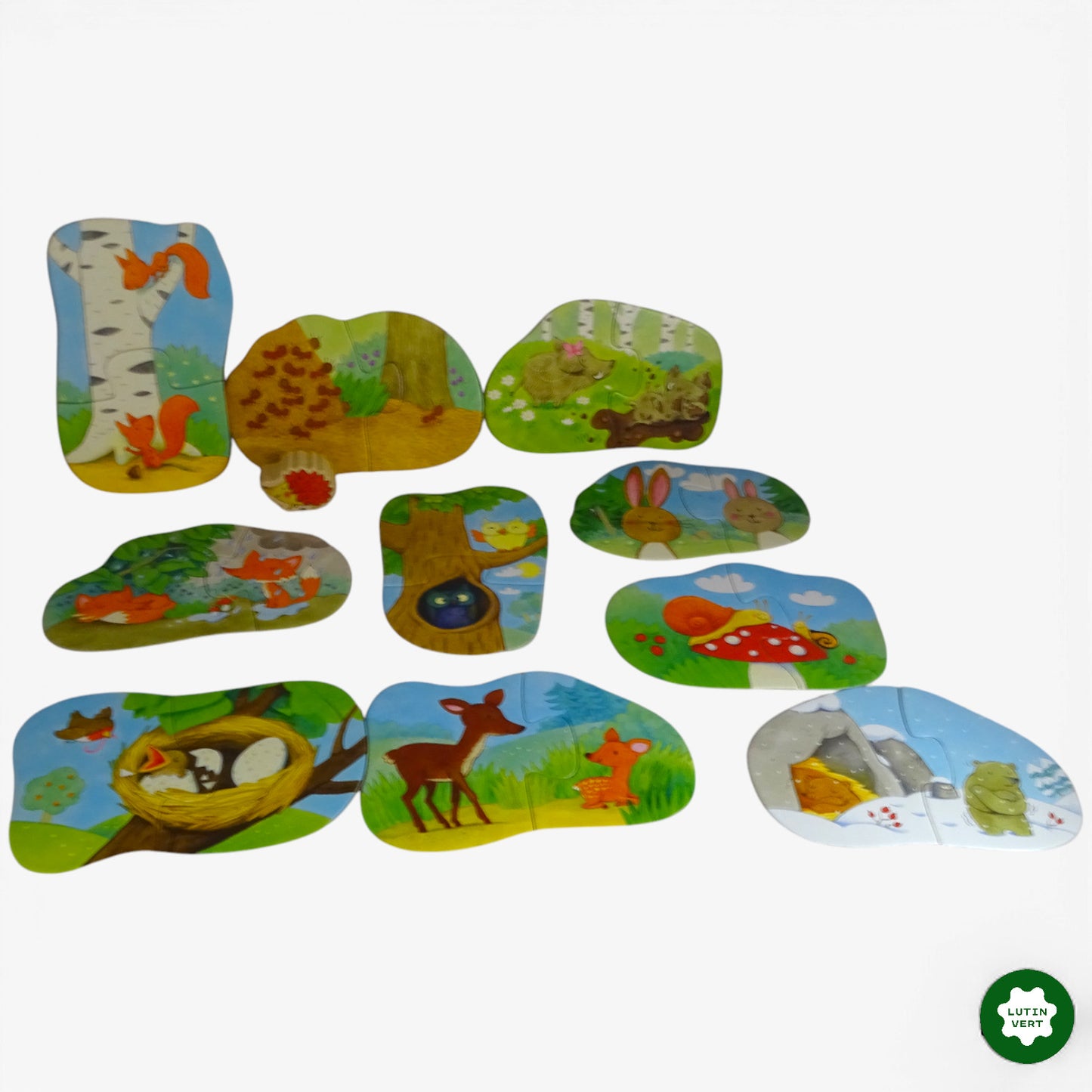 Puzzles 10 x 2 Animaux d'occasion HABA - Dès 2 ans | Ref 10021