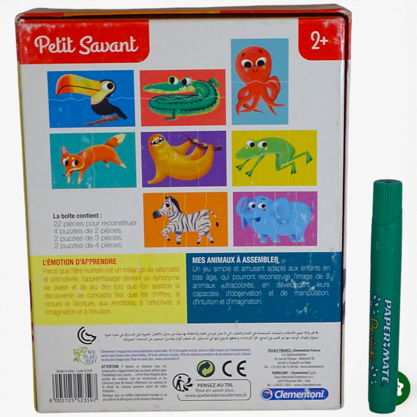 Puzzle mes animaux a assembler d'occasion CLEMENTONI - Dès 2 ans | Ref 10035