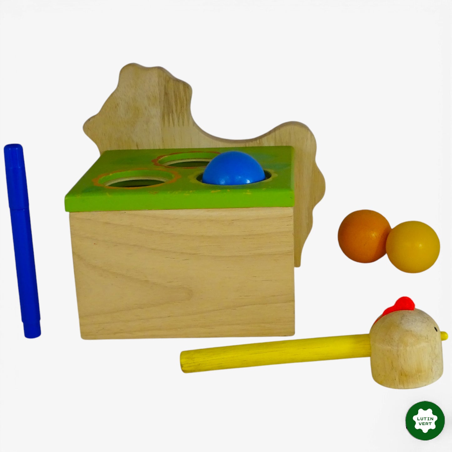 Tap Tap Poule en bois d'occasion DJECO - Dès 2 ans | Ref 10055