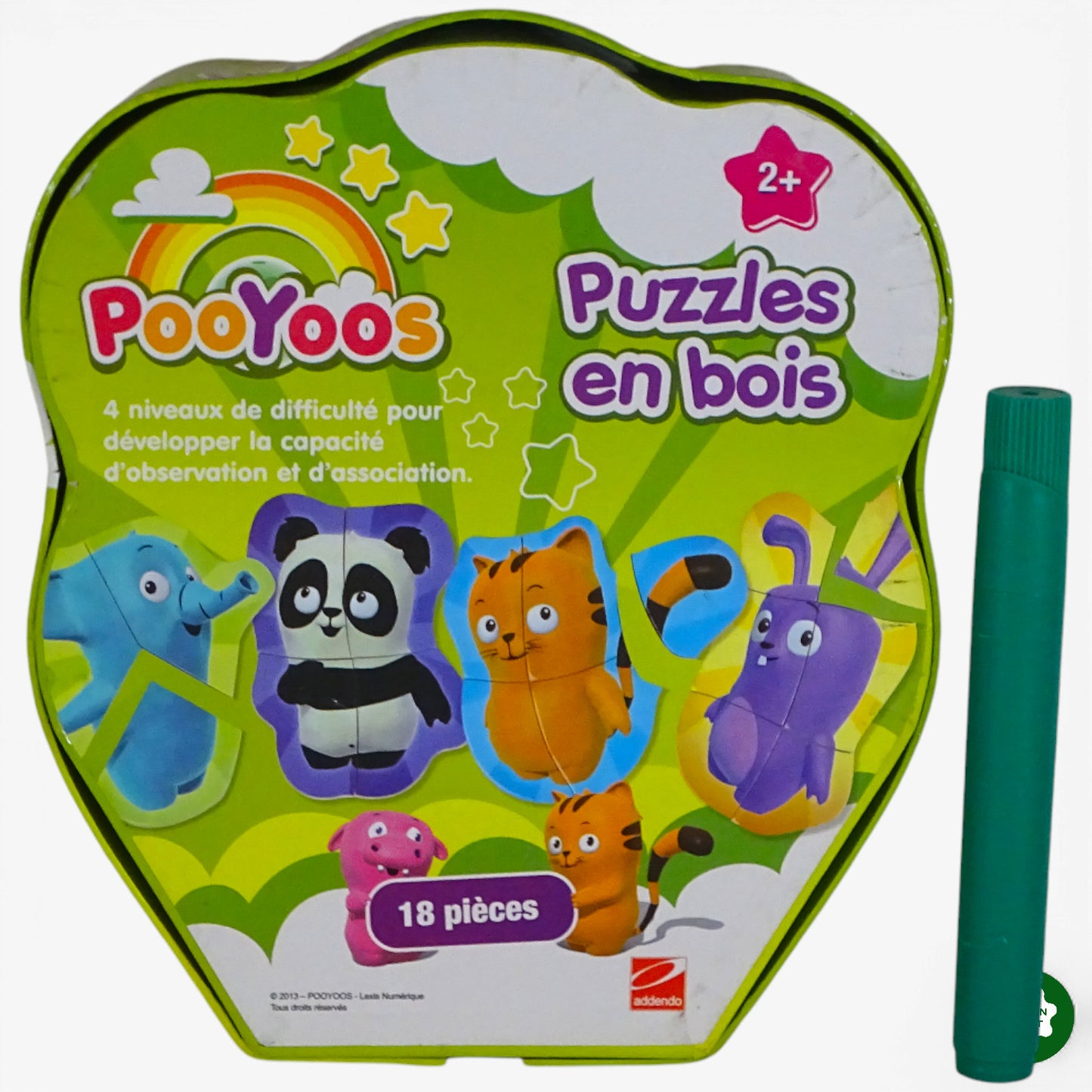 4 puzzles bois PooYoos d'occasion ADDENDO - Dès 2 ans | Ref 10019