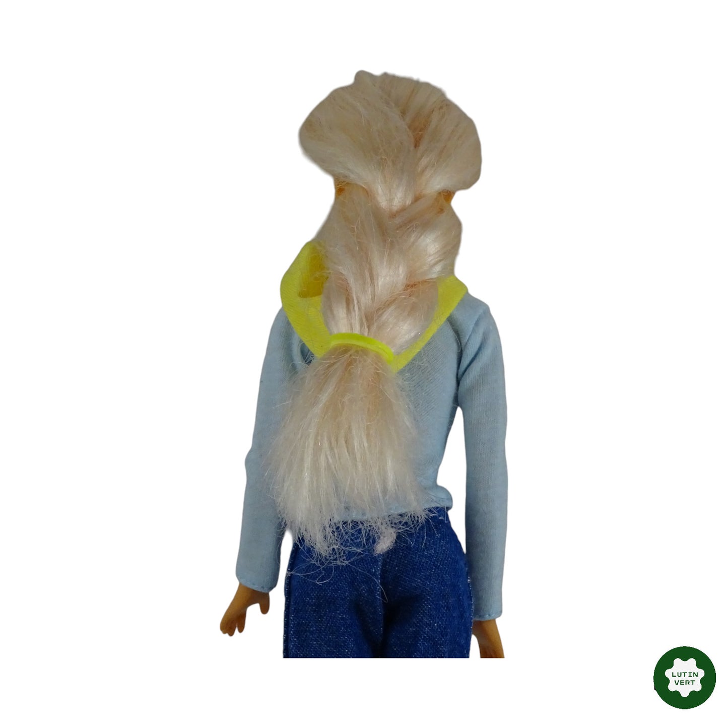 Poupée Blonde Jean et Sweat capuche jaune 30cm d'occasion - Dès 3 ans | Lutin Vert