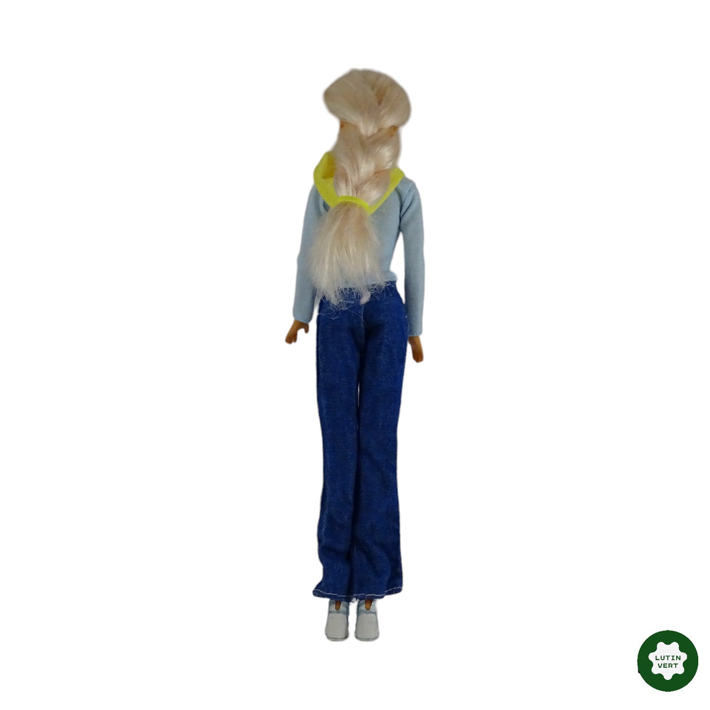 Poupée Blonde Jean et Sweat capuche jaune 30cm d'occasion - Dès 3 ans | Lutin Vert