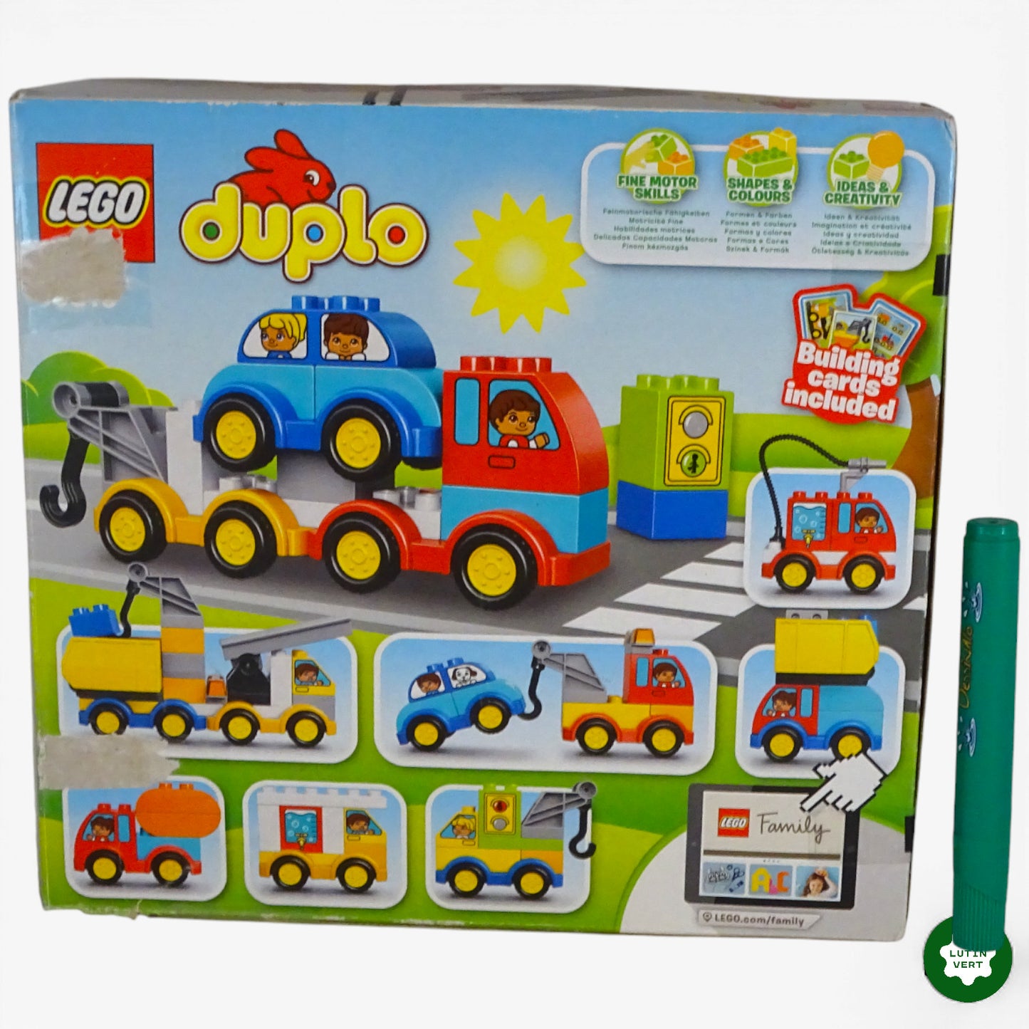 3 véhicules Duplo + 1 grue d'occasion LEGO DUPLO - Dès 2 ans | Ref 9801