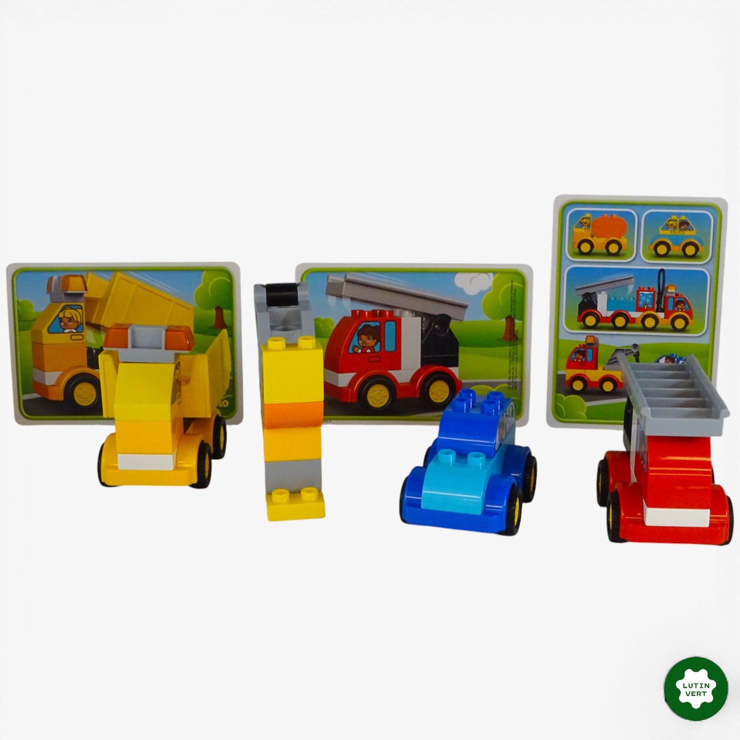 3 véhicules Duplo + 1 grue d'occasion LEGO DUPLO - Dès 2 ans | Ref 9801