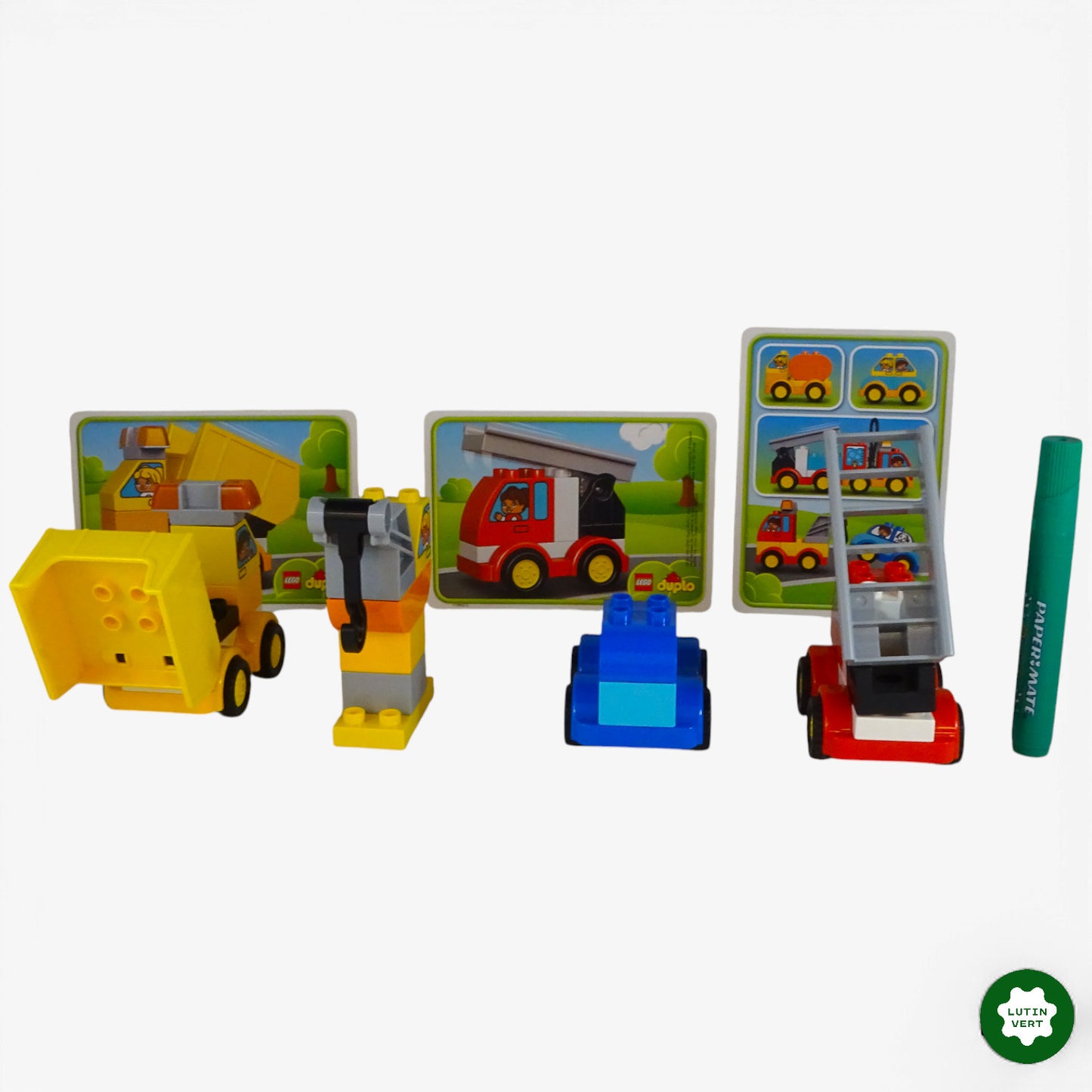 3 véhicules Duplo + 1 grue d'occasion LEGO DUPLO - Dès 2 ans | Ref 9801