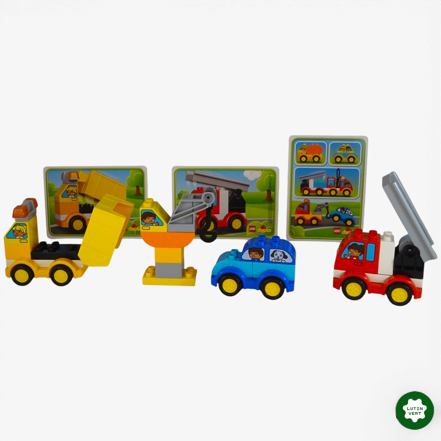 3 véhicules Duplo + 1 grue d'occasion LEGO DUPLO - Dès 2 ans | Ref 9801
