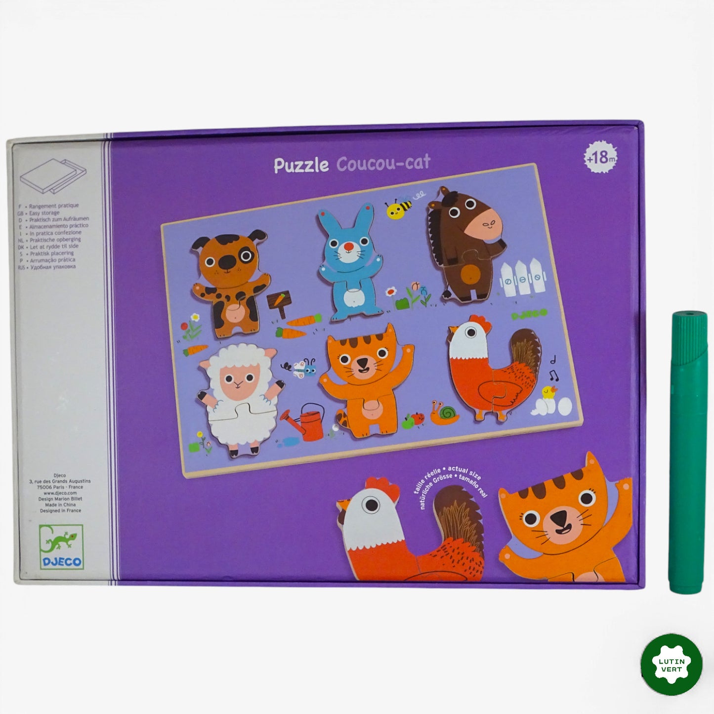 Puzzle Coucou-cat d'occasion DJECO - Dès 2 ans | Ref 10180