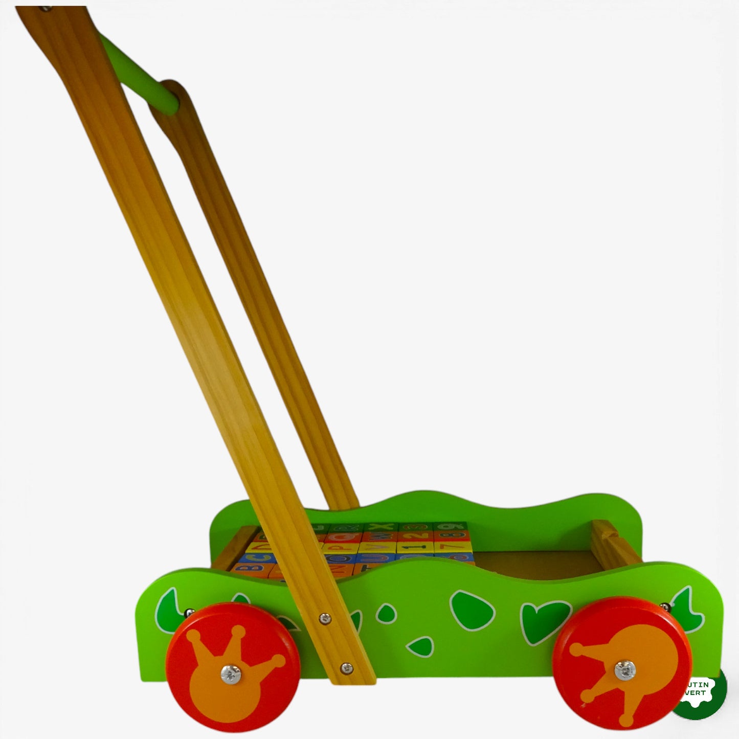 Chariot de marche et ses cubes en bois d'occasion - Dès 2 ans | Ref 10179
