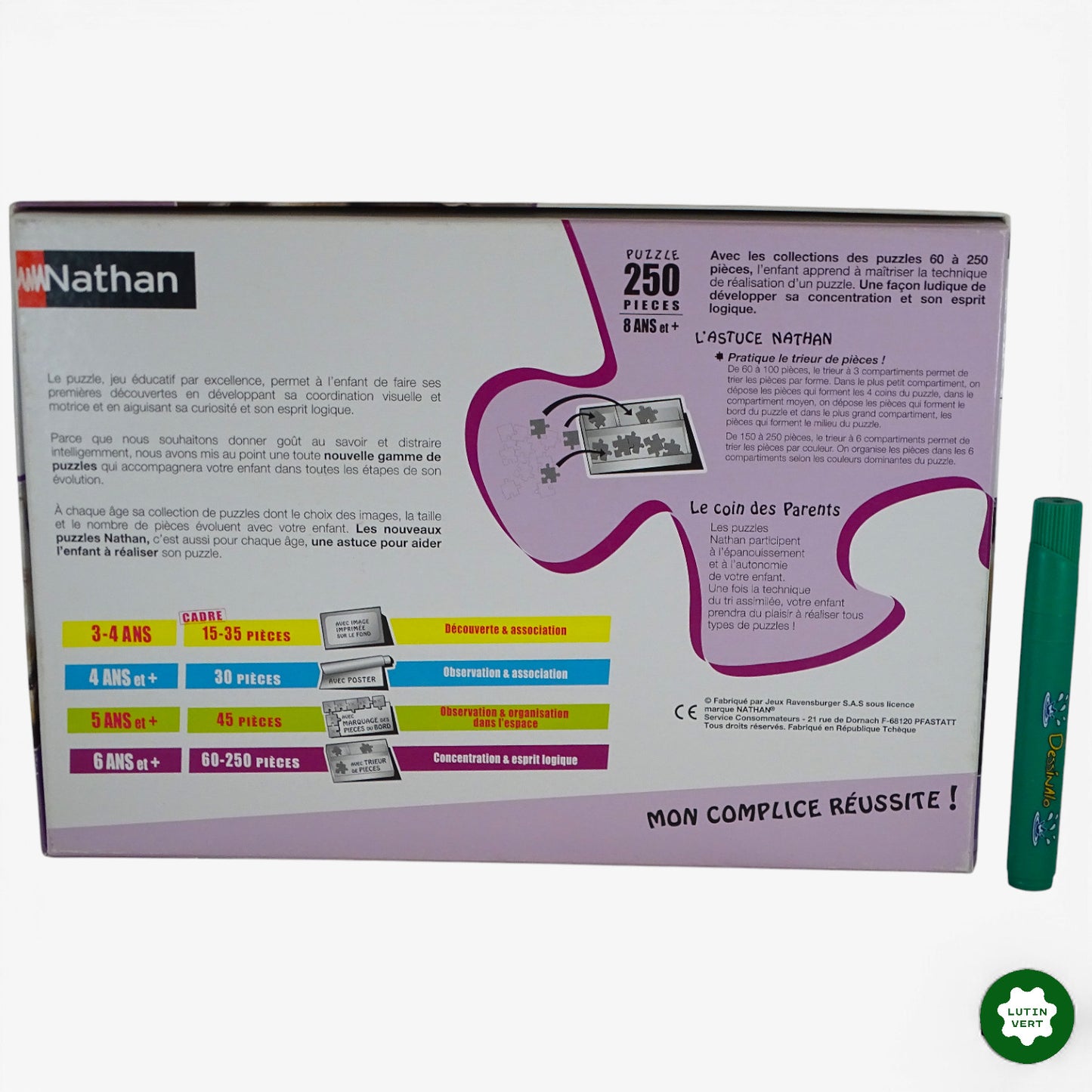 Puzzle Chien et Chat 250 pcs d'occasion NATHAN - Dès 8 ans | Ref 10244