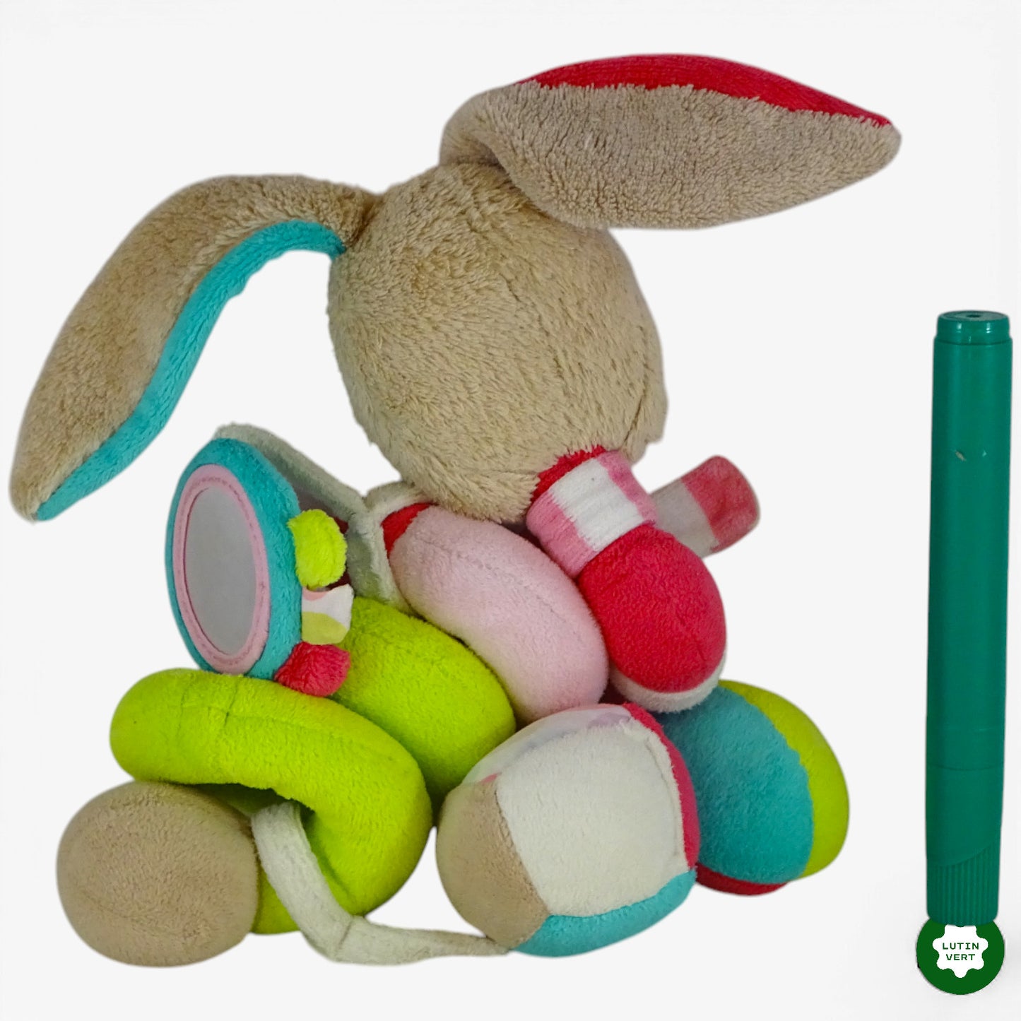 Doudou Hochet Lapin en serpentin d'occasion TOPOMINI - Dès Naissance | Ref 10287