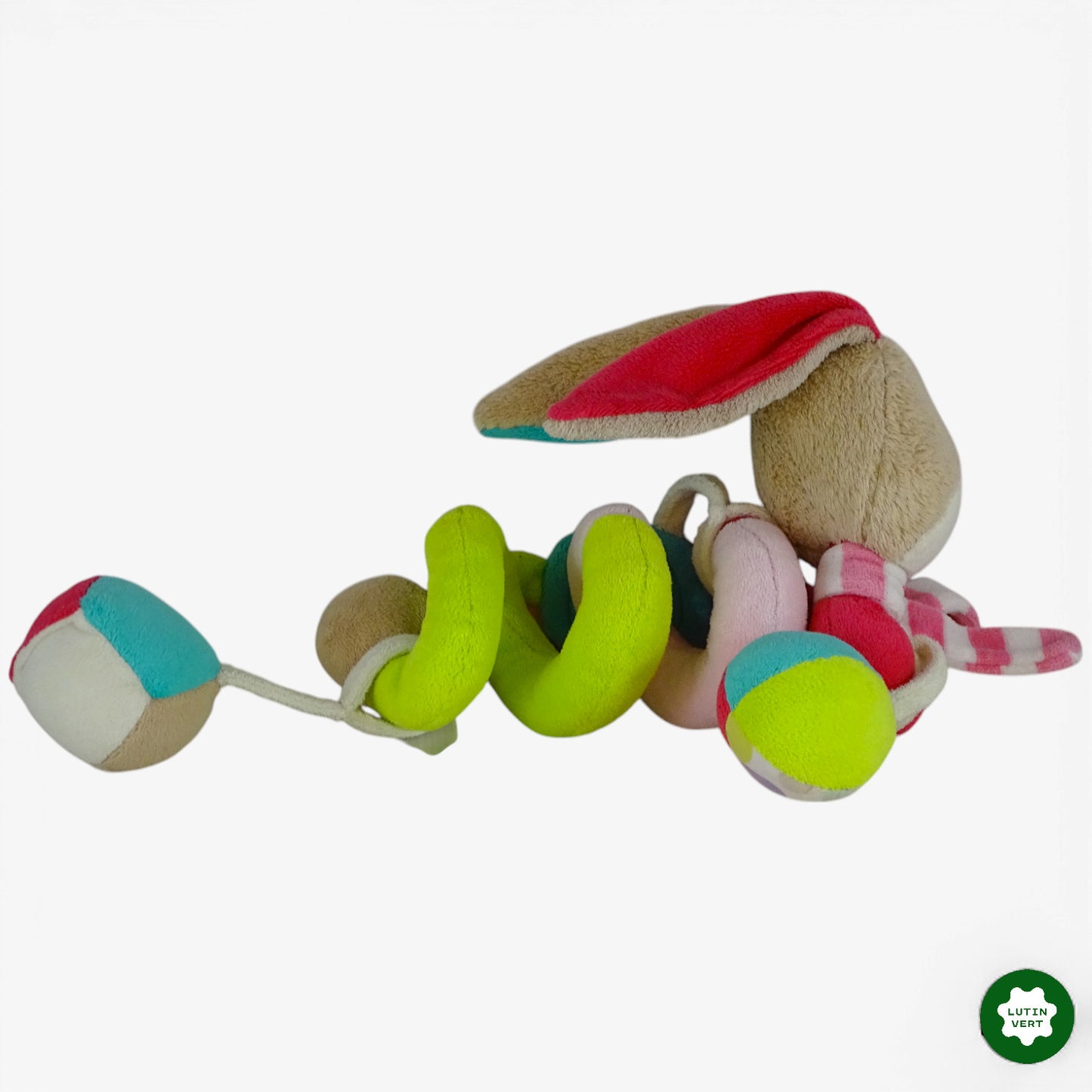 Doudou Hochet Lapin en serpentin d'occasion TOPOMINI - Dès Naissance | Ref 10287