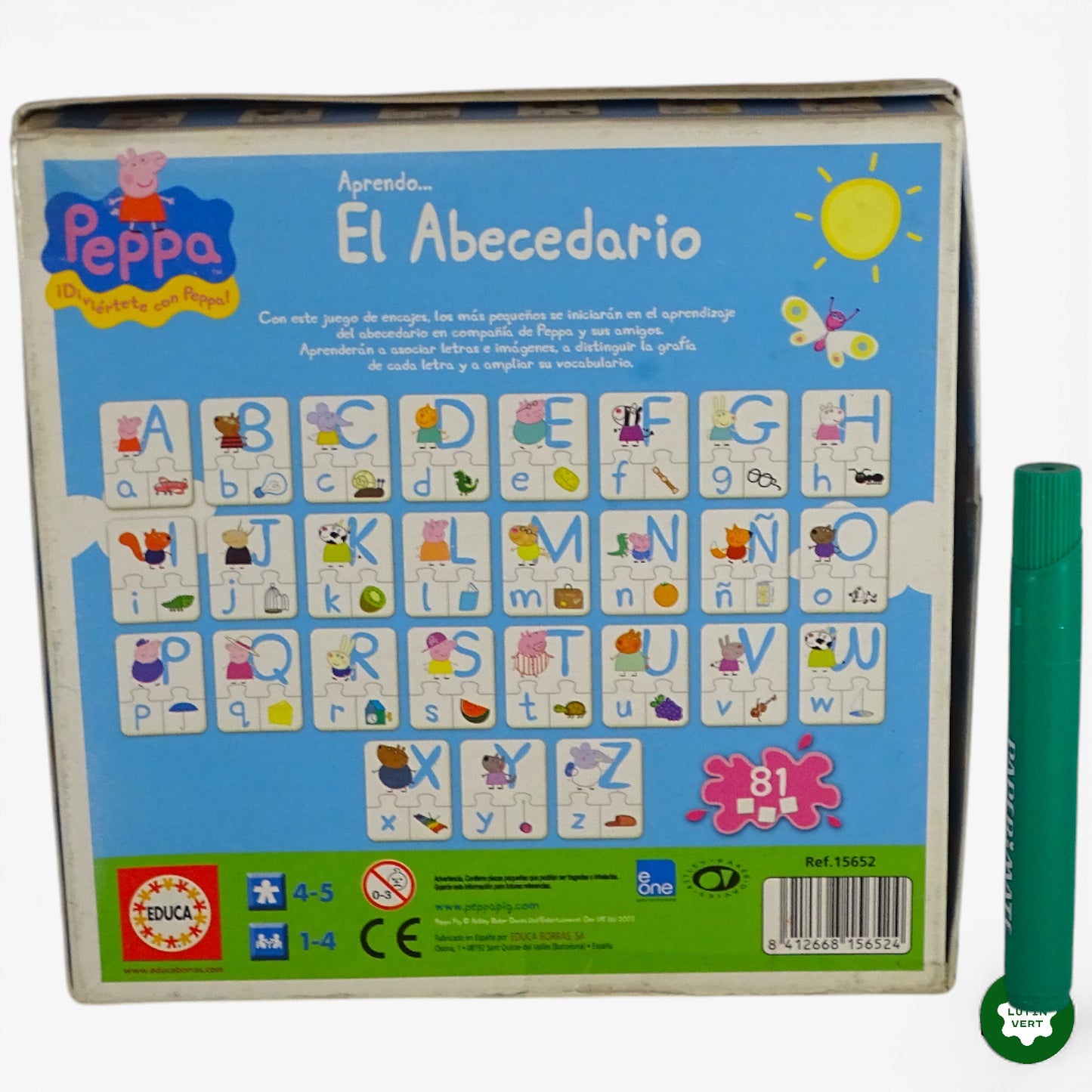 El Abecedario Peppa Pig version Espagnol d'occasion EDUCA - Dès 4 ans | Ref 10315