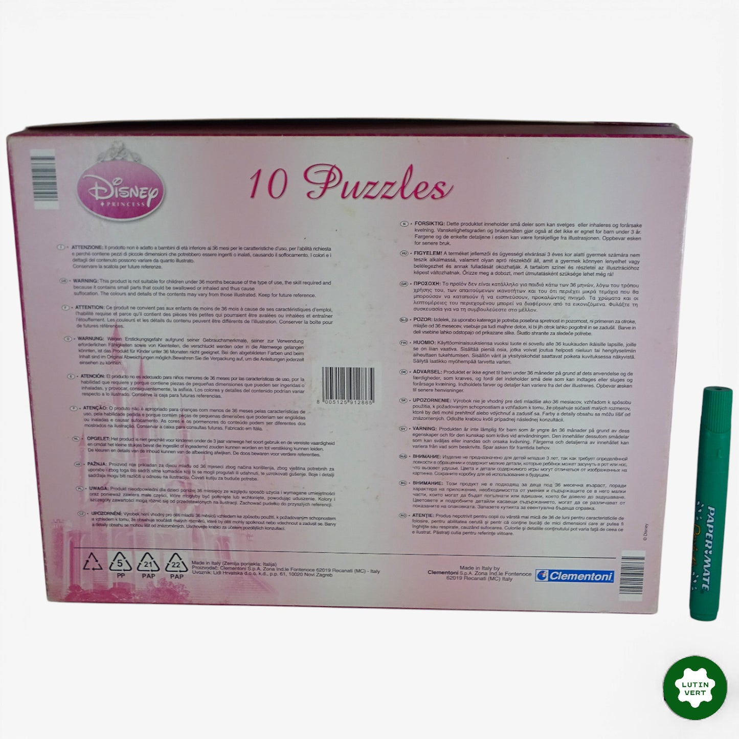 8 puzzles Princess  Disney d'occasion CLEMENTONI - Dès 3 ans | Ref 10335