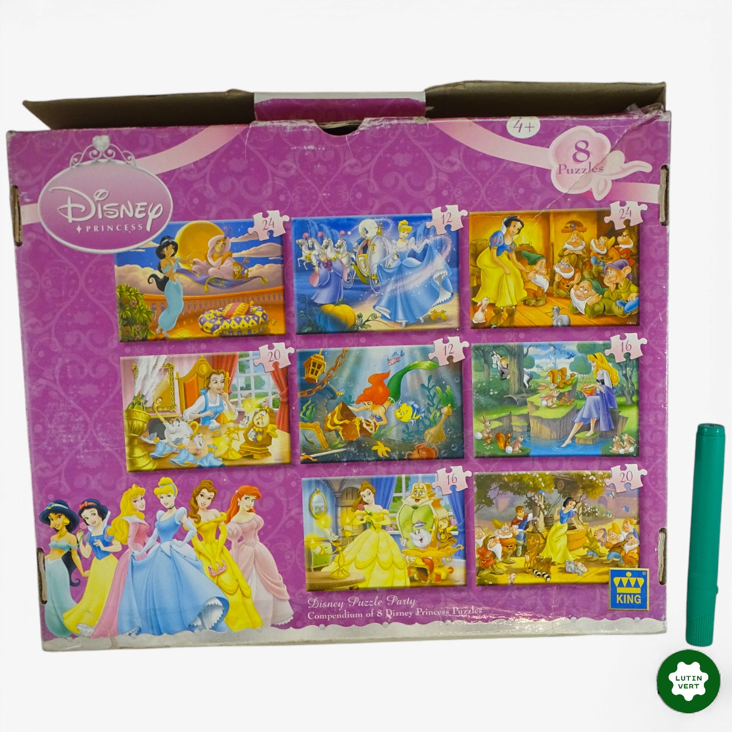 Puzzles Princess Disney x 8 d'occasion KING - Dès 4 ans | Ref 10334