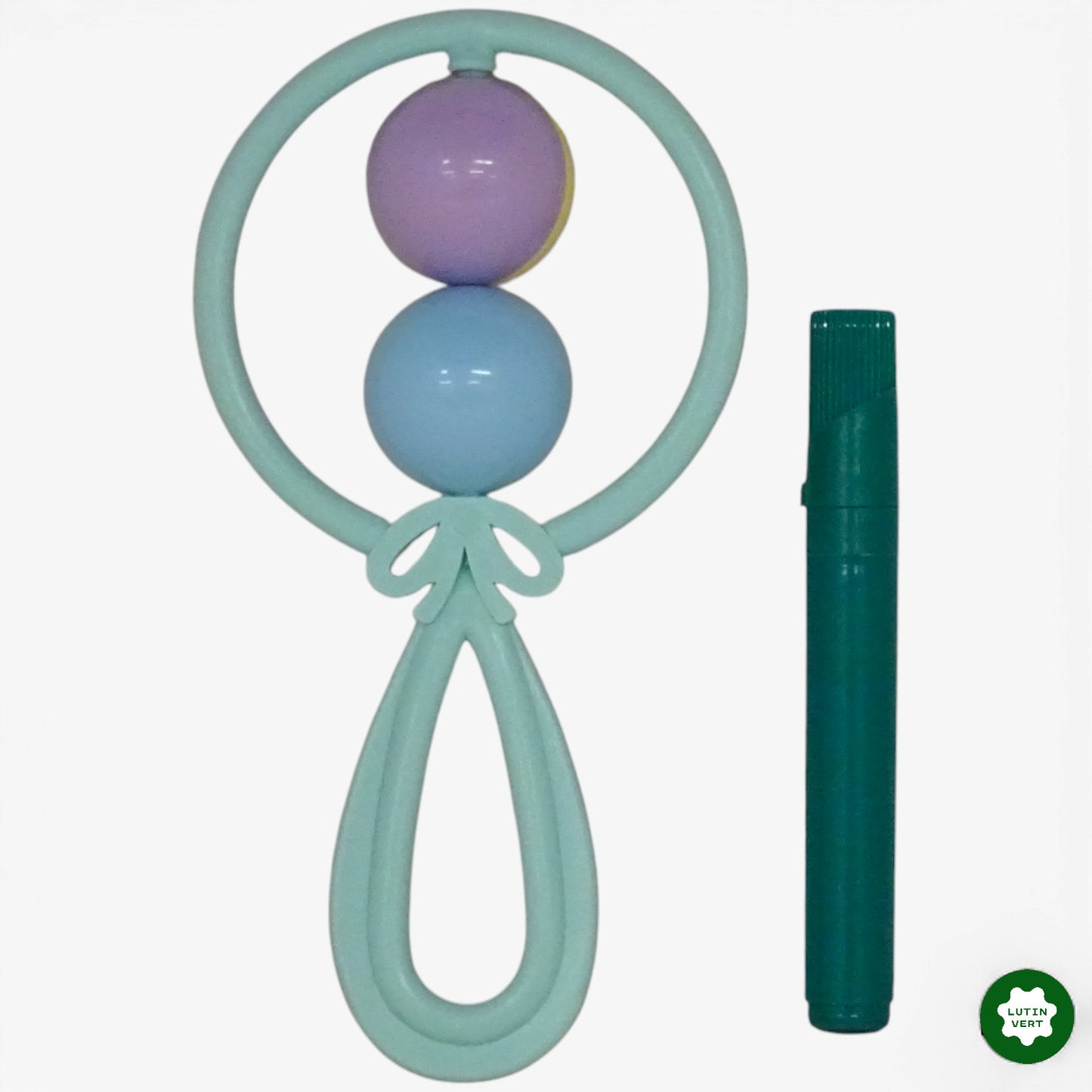 Hochet en plastique avec 2 boules tournantes d'occasion - Dès 6 mois | Ref 10386