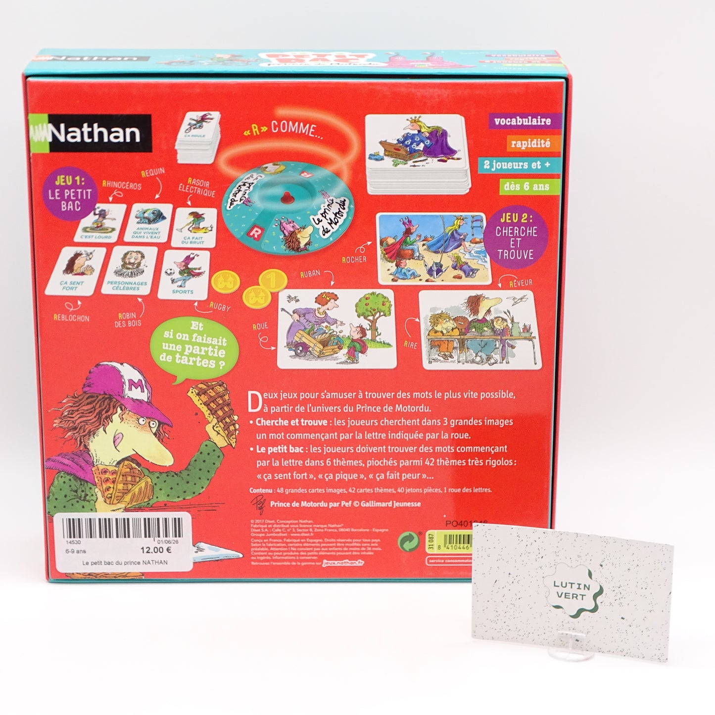 Le petit bac du Prince de Motordu NATHAN - Dès 6 ans | Ref 14530
