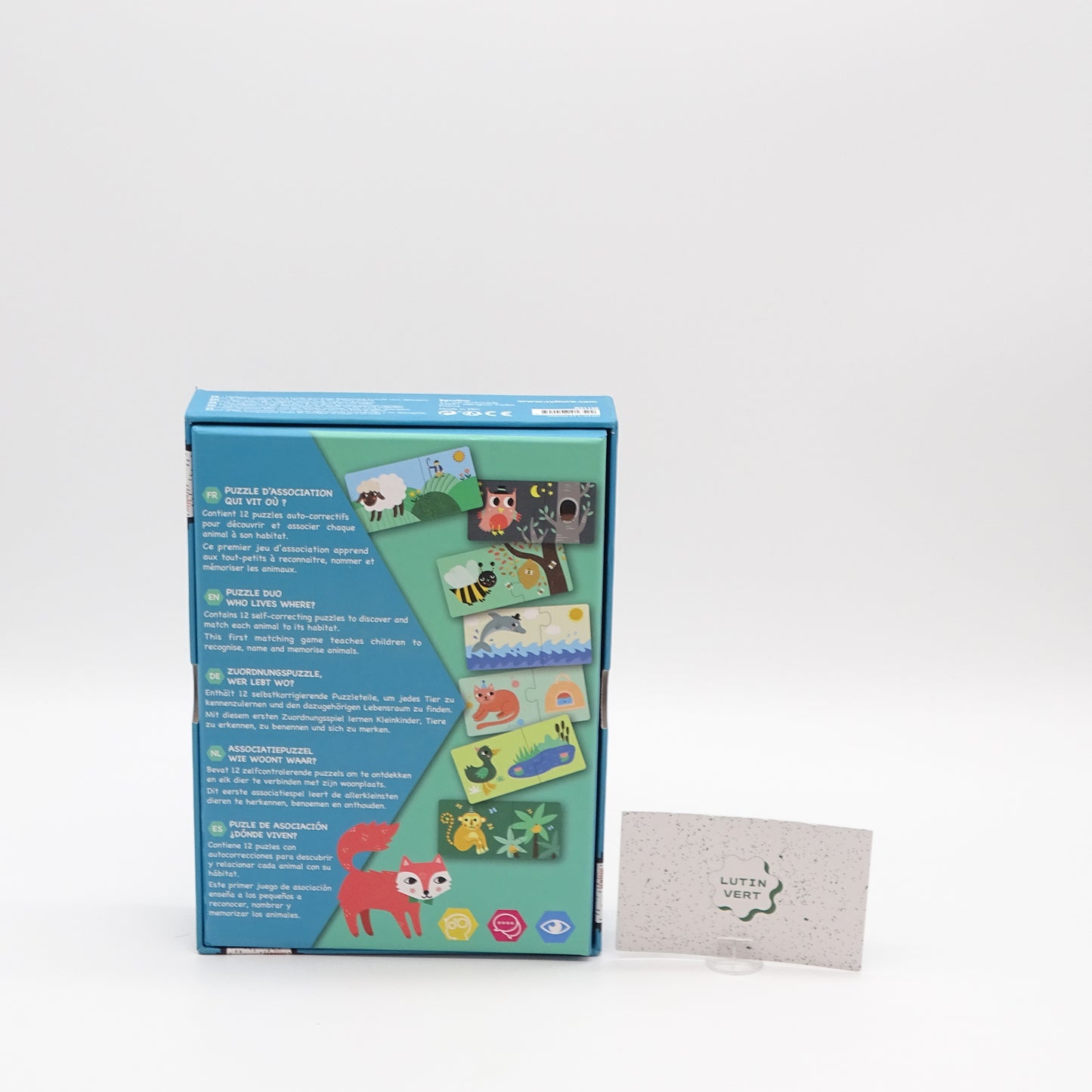 Puzzle D’Association ‘’Qui vit où ? ‘’ ABC MELODY - Dès 2 ans | Ref 14674
