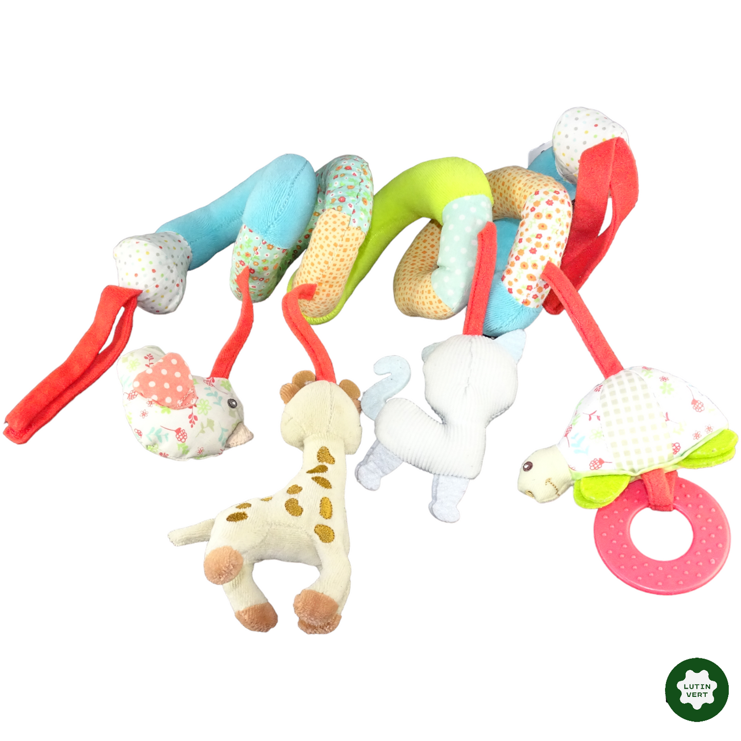 Spirale animaux (oiseau, girafe, chat et tortue). d'occasion VULLI - Dès 6 mois | Lutin Vert