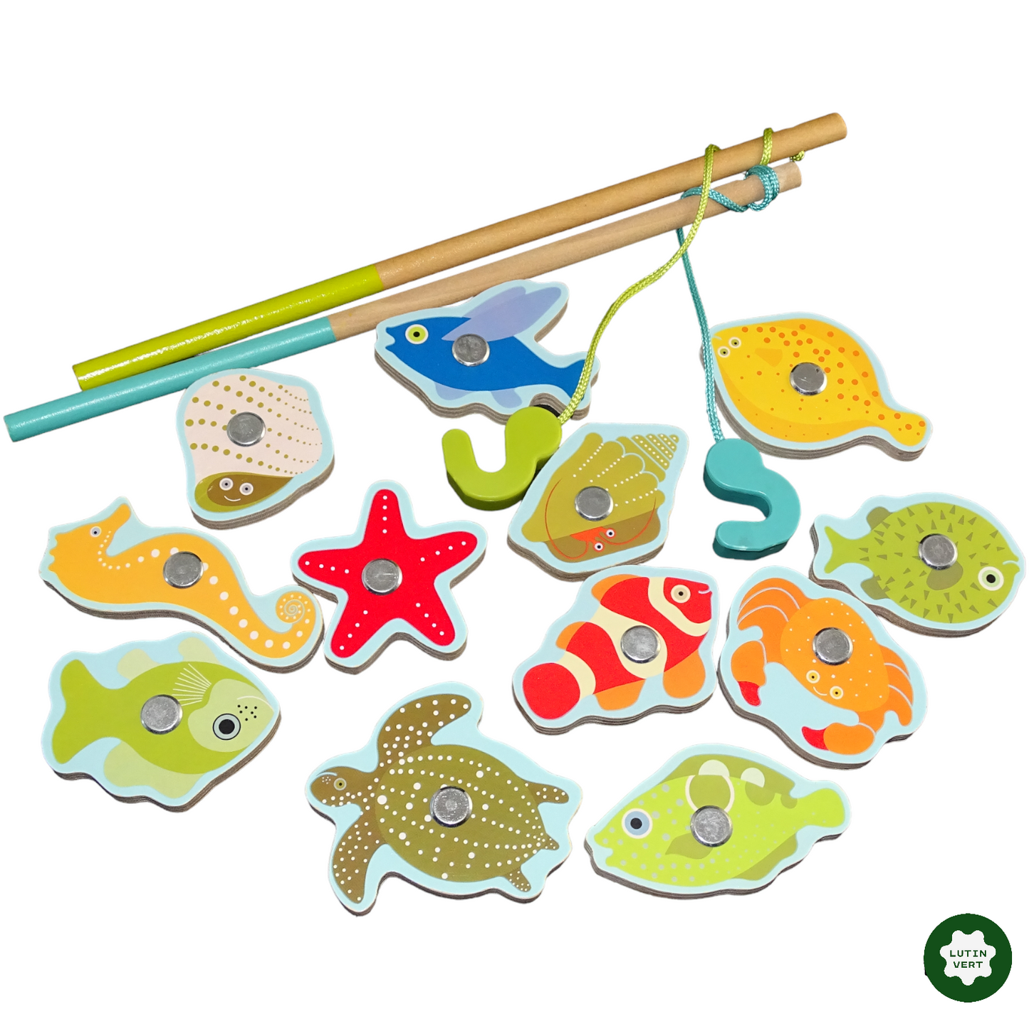 Jeu de pêche en bois d'occasion DJECO - Dès 3 ans | Lutin Vert