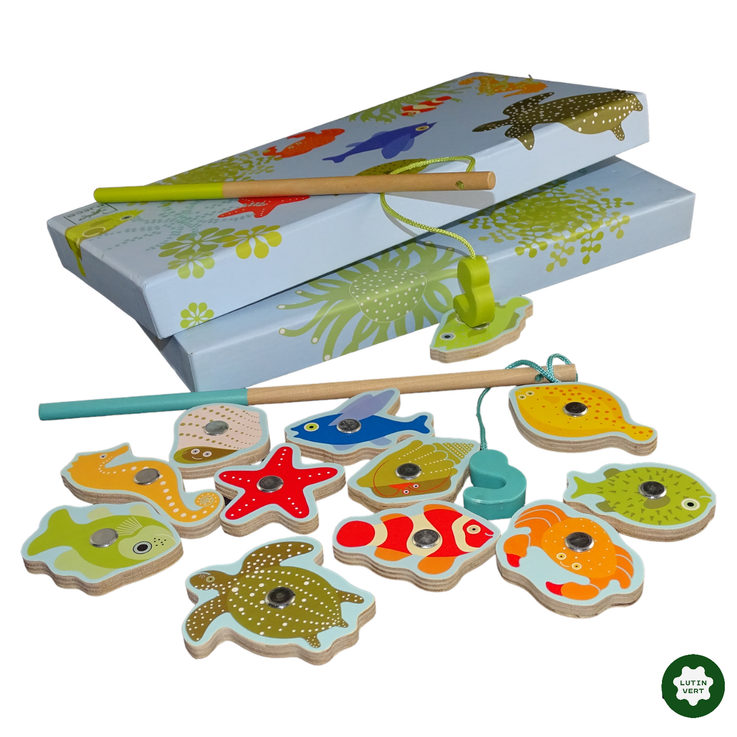 Jeu de pêche en bois d'occasion DJECO - Dès 3 ans | Lutin Vert
