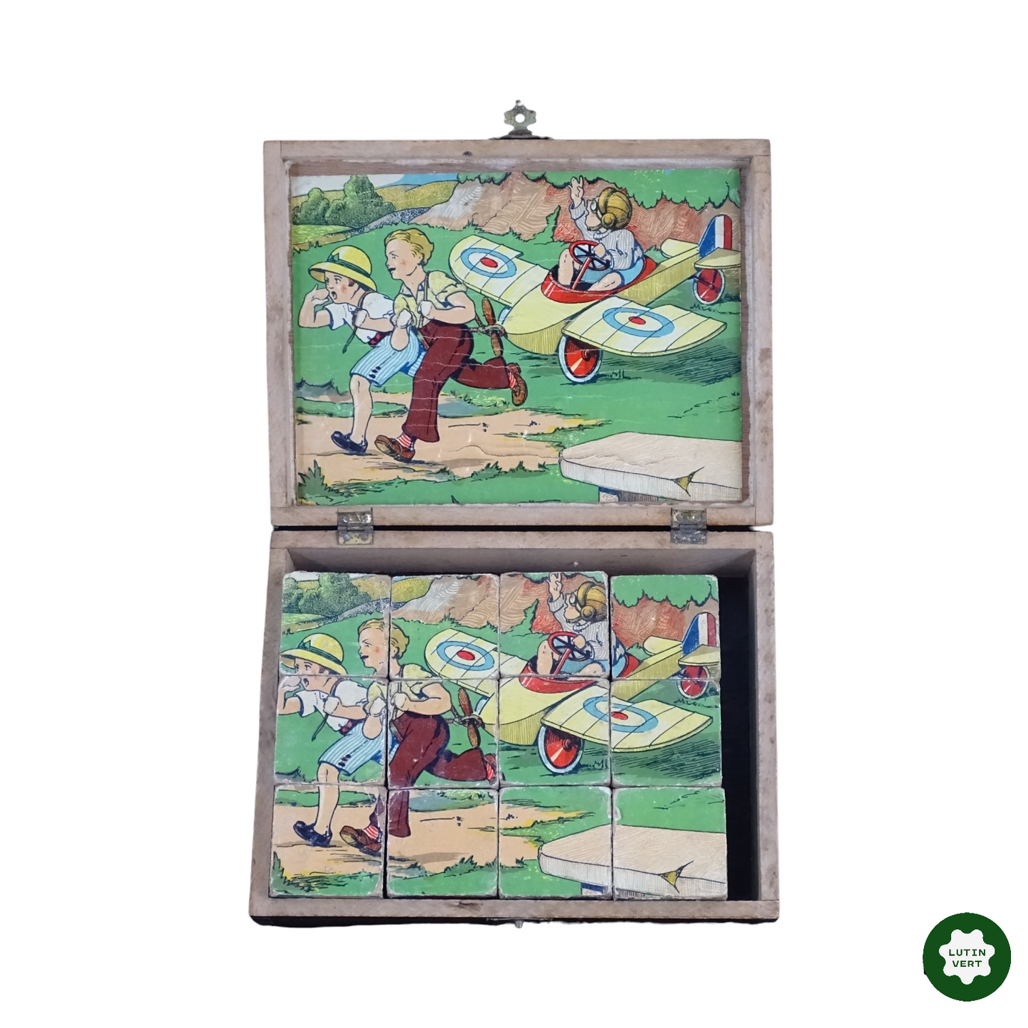 Puzzle bois vintage d'occasion - Dès 10 ans | Lutin Vert