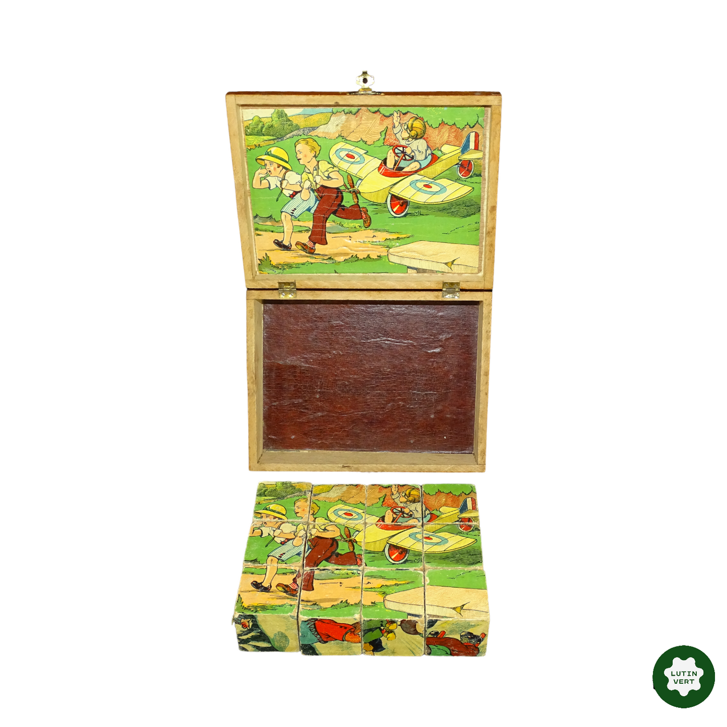 Puzzle bois vintage d'occasion - Dès 10 ans | Lutin Vert