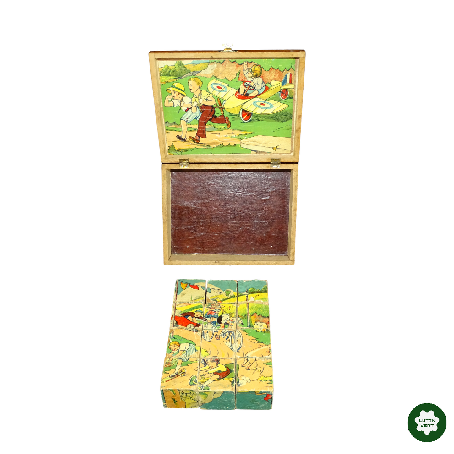 Puzzle bois vintage d'occasion - Dès 10 ans | Lutin Vert