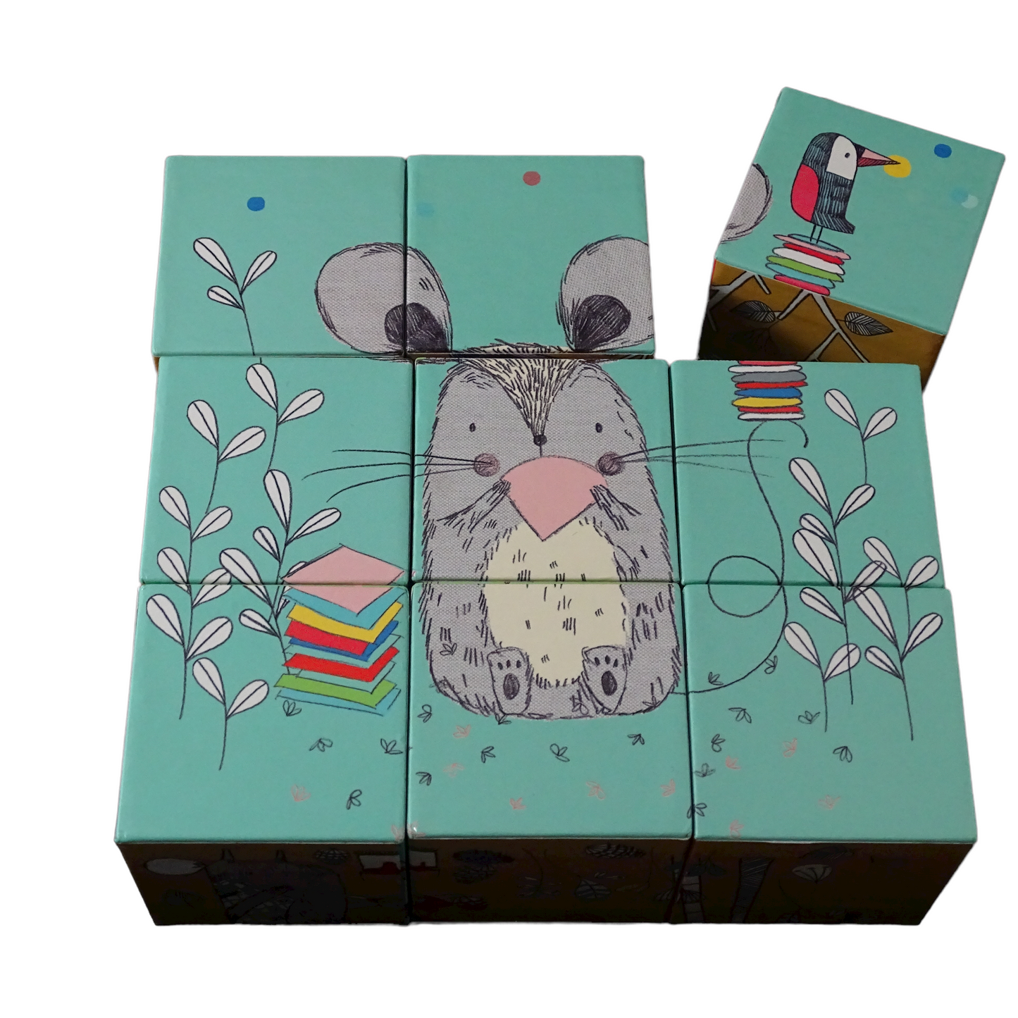 La semaine des animaux - Livre puzzle cubes - Éditions Tourbillon