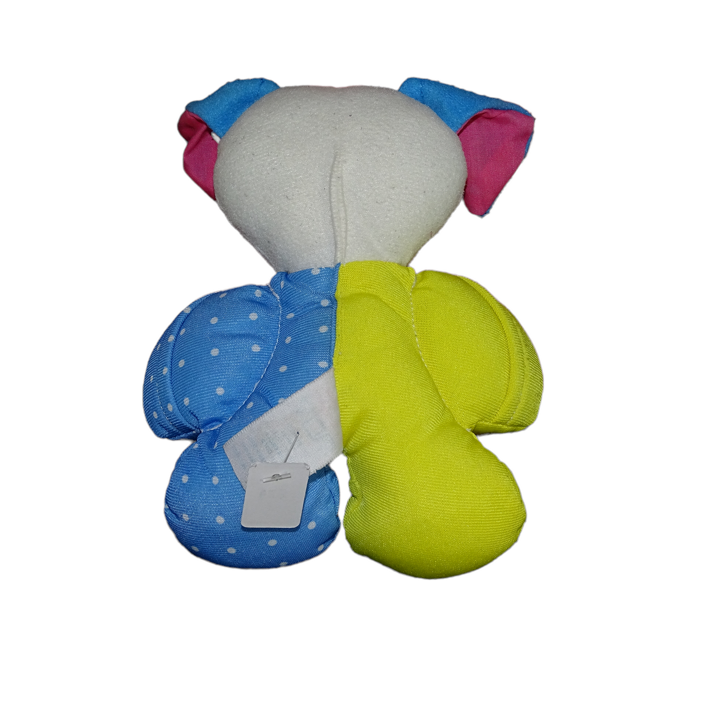 Doudou vintage chiot bleu et jaune - Fisher-Price