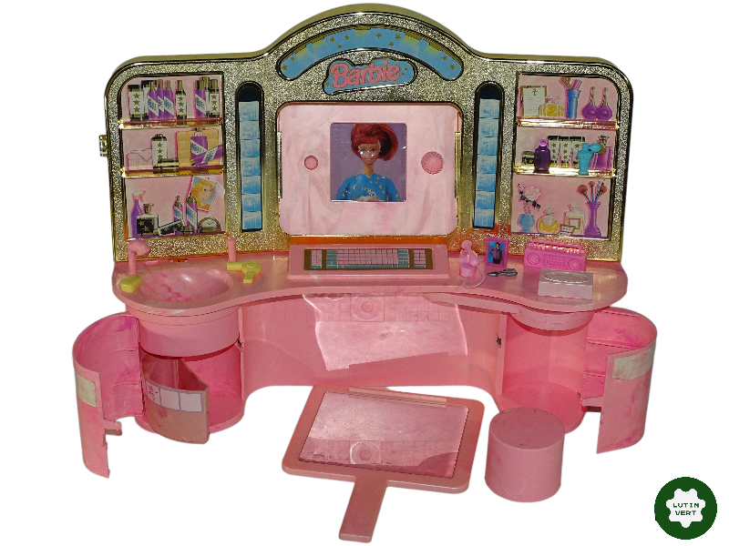 Salon de coiffure vintage 1991 d'occasion - BARBIE MATTEL - Lutin Vert