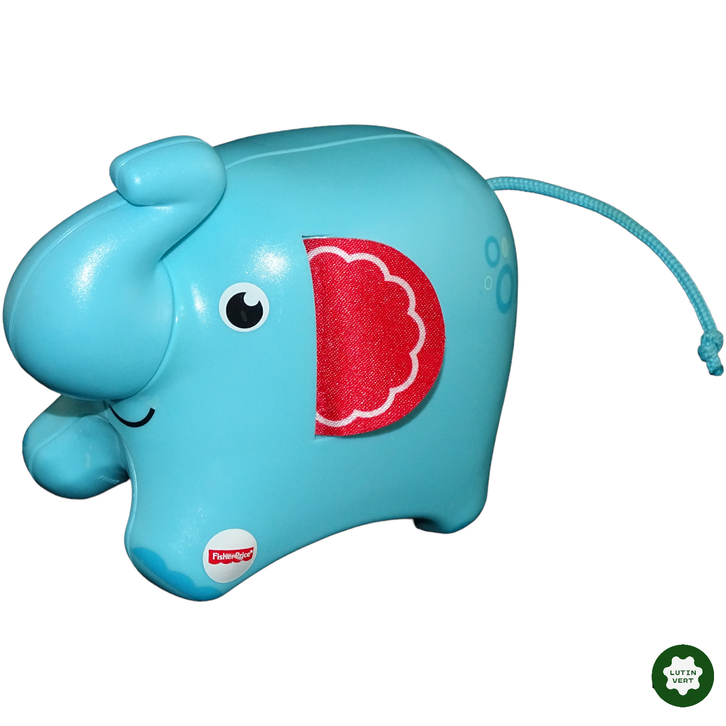 Élephant à roulette bleu ciel d'occasion - Fisher-Price - Lutin Vert