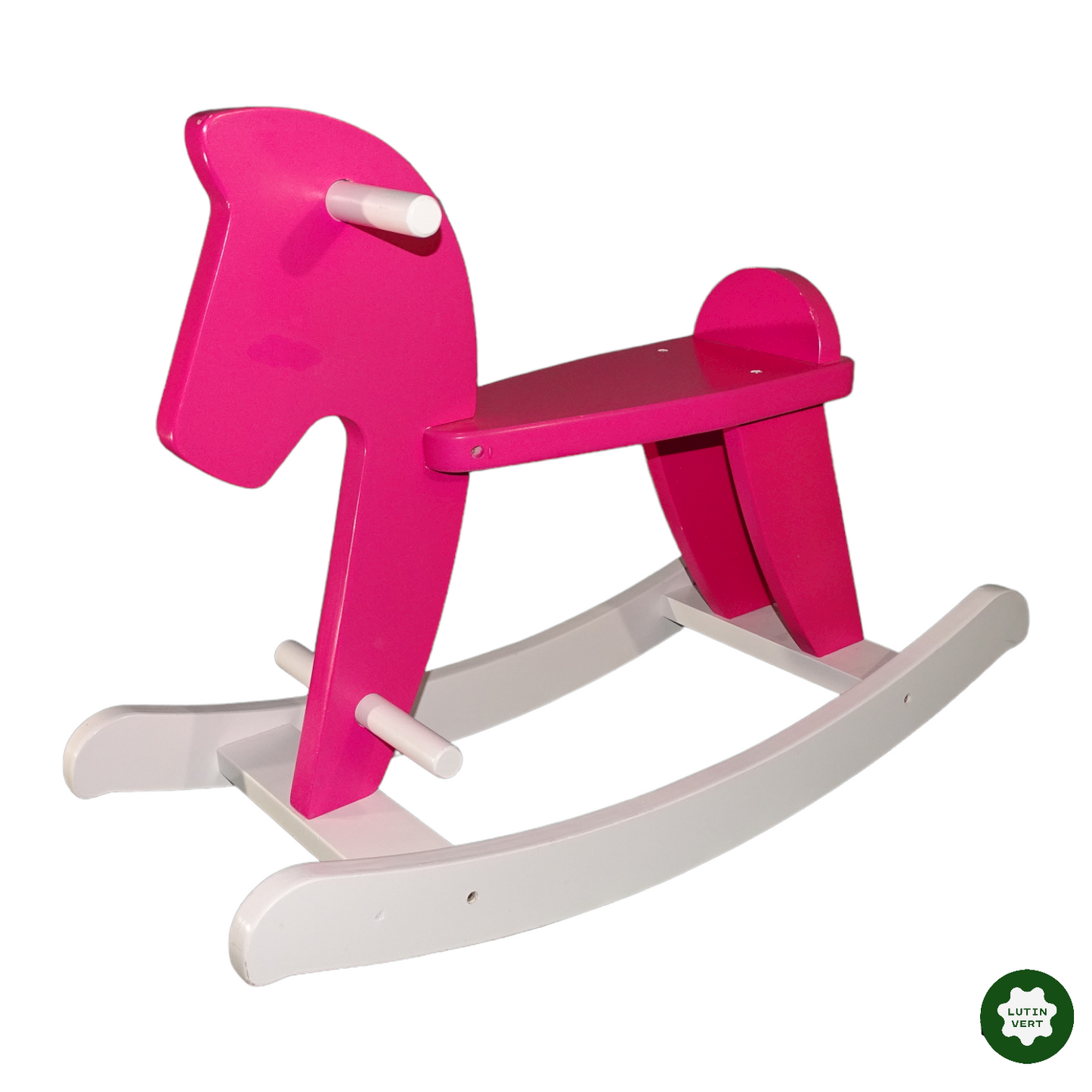 Cheval à bascule rose occasion - Dès 3 ans | Lutin Vert