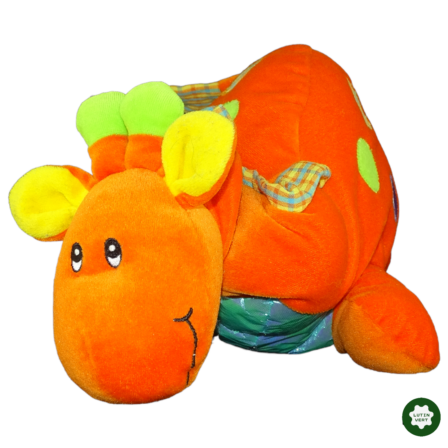 Peluche girafe orange mignonne occasion - Dès 3 ans | Lutin Vert