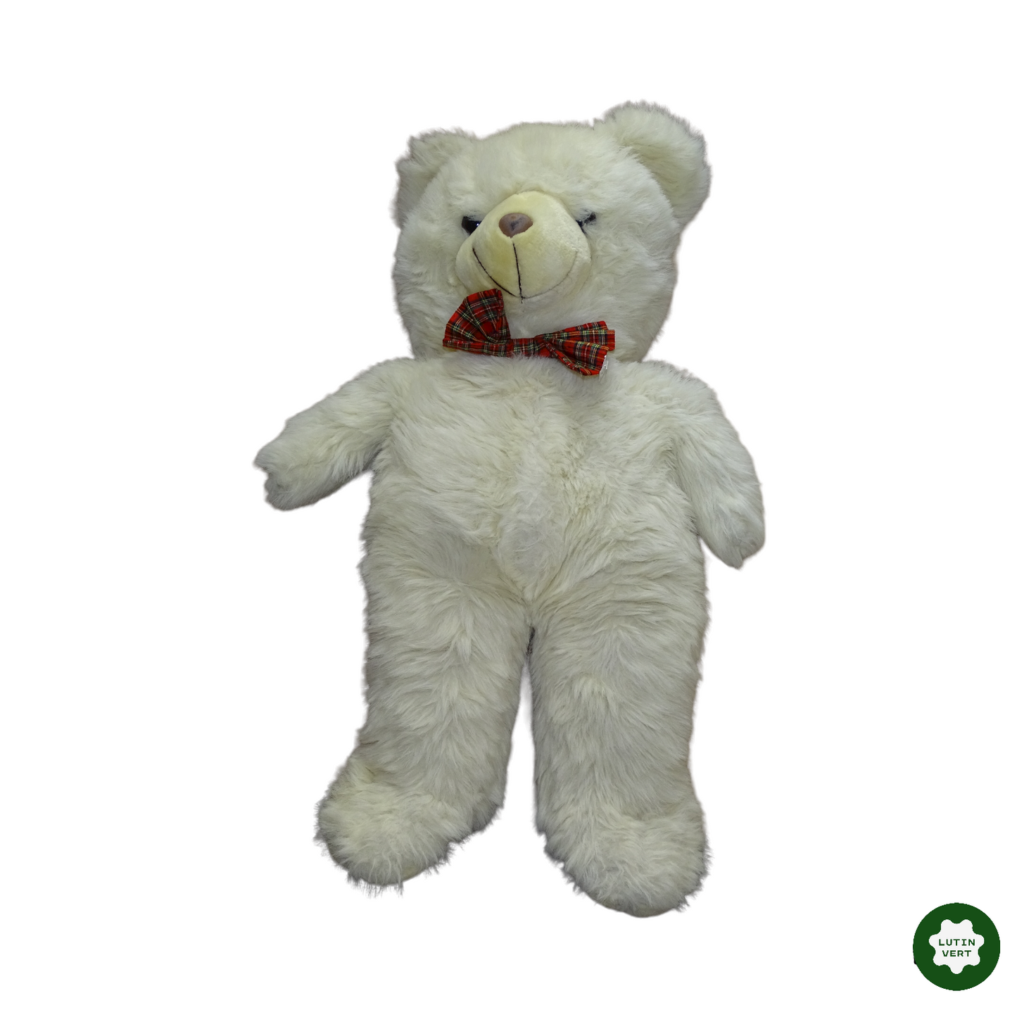 Grand ours en peluche blanc occasion - Dès 3 ans | Lutin Vert