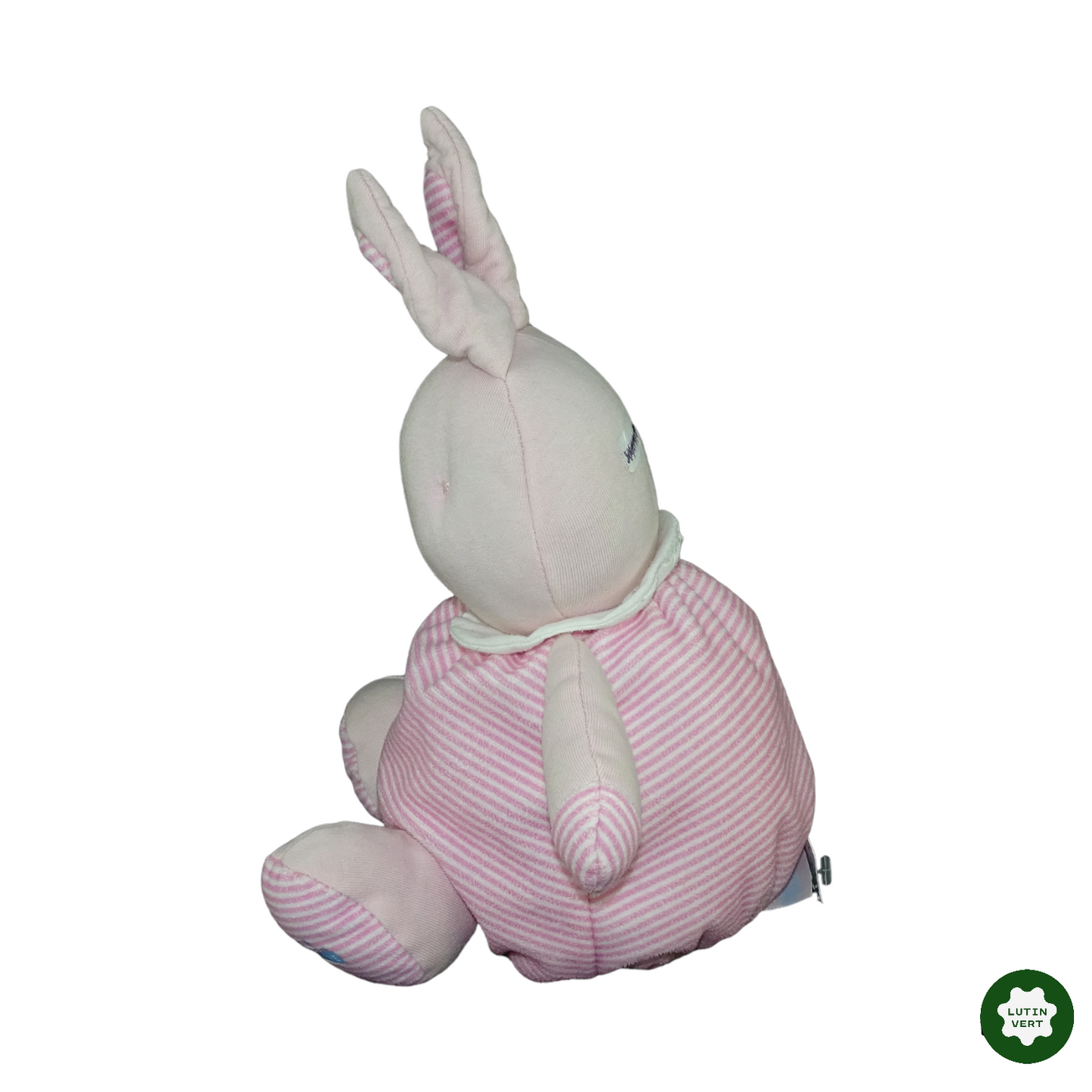 Peluche lapin rose à rayures occasion KLORANE - Dès 3 mois | Lutin Vert