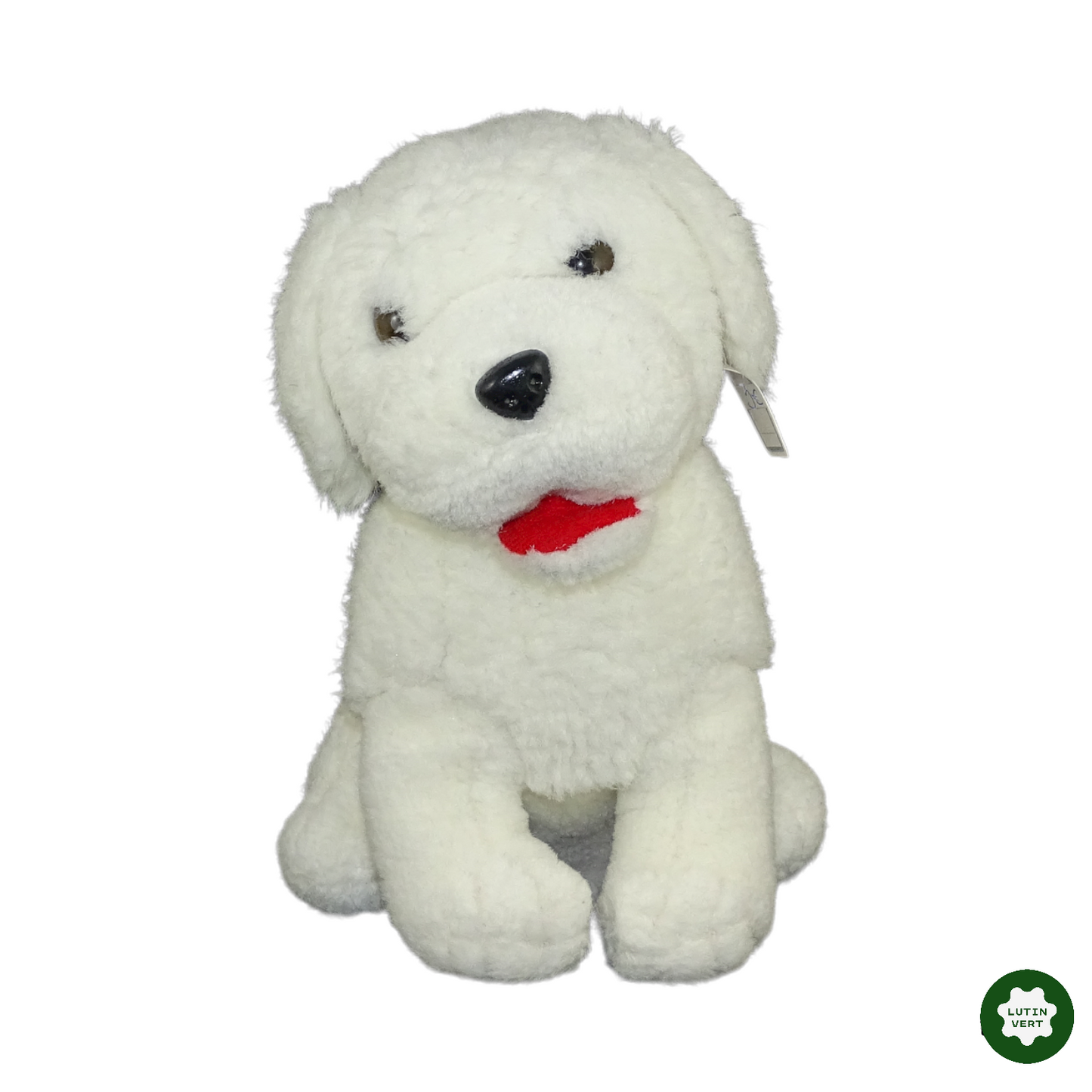 Chien blanc en peluche occasion - Dès 3 ans | Lutin Vert