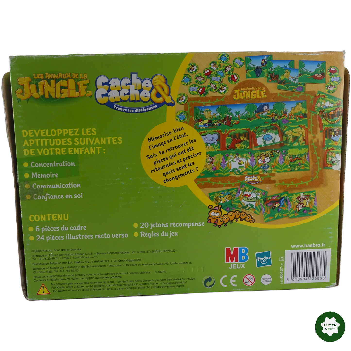 Les animaux de la Jungle occasion MB JEUX - Dès 3 ans | Lutin Vert