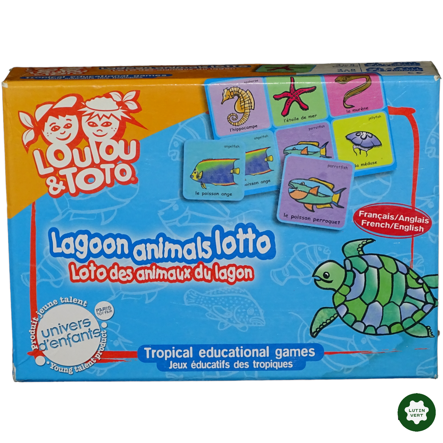 Loto des animaux du lagon d'occasion LOULOU ET TOTO - Dès 3 ans | Lutin Vert