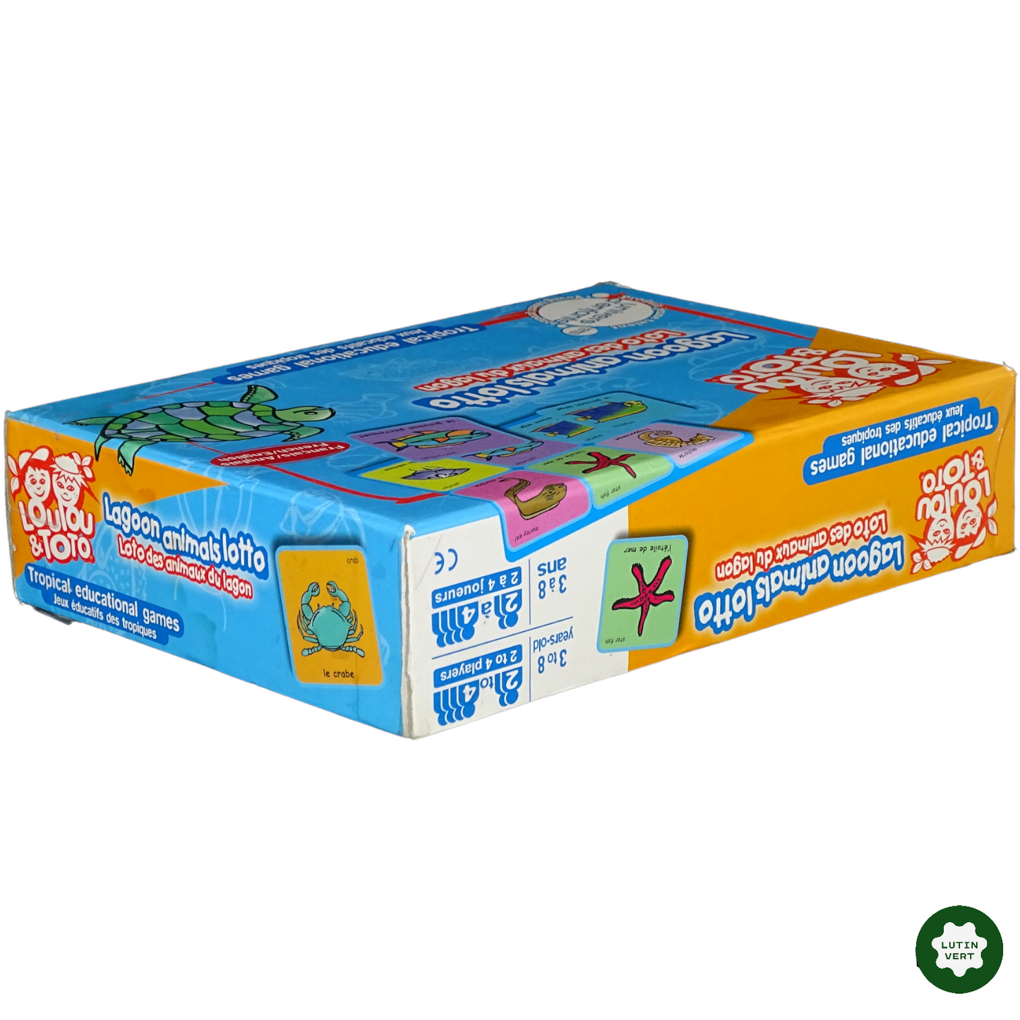 Loto des animaux du lagon d'occasion LOULOU ET TOTO - Dès 3 ans | Lutin Vert